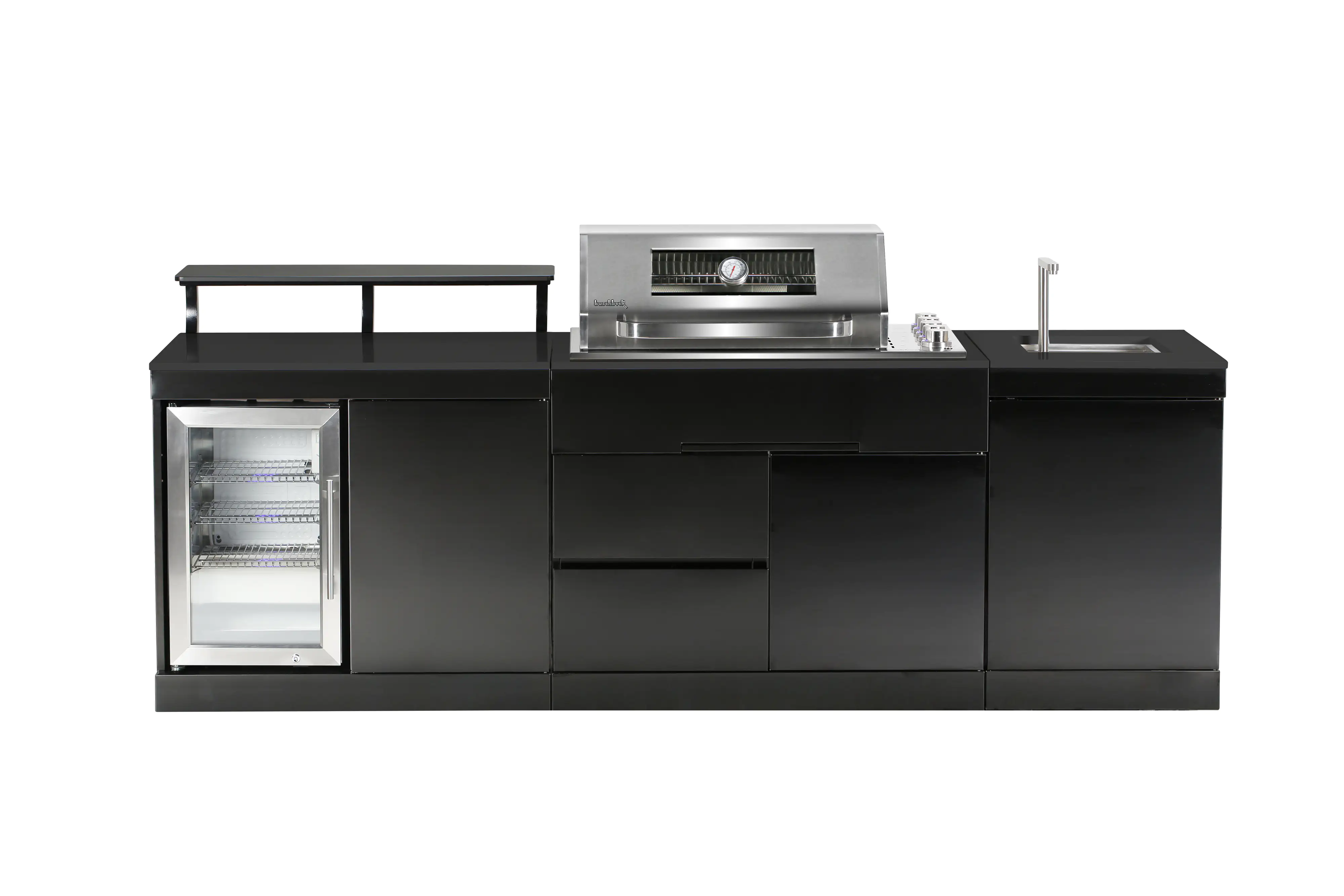 Buschbeck Outdoorküche Brighton inkl. Kühlschrank und Spüle mit Armatur