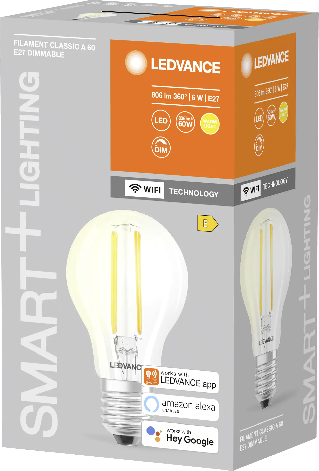 Ledvance Smart+WiFi LED Leuchtmittel Classic A60 Birnenform E27 5,5 W