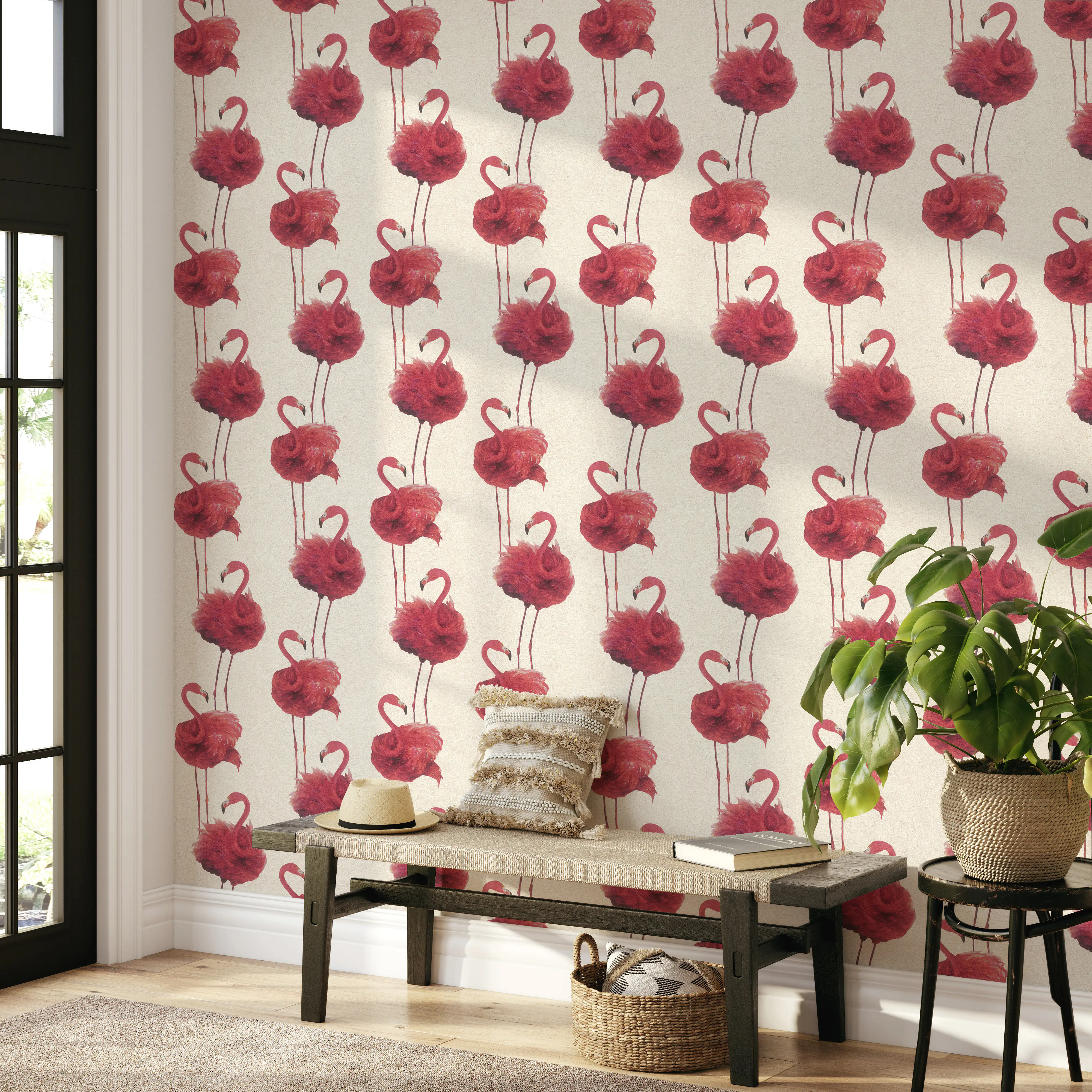Tesa x Rasch selbstklebende Vliestapete Famazing Flamingo pink 6 x 0,53 m