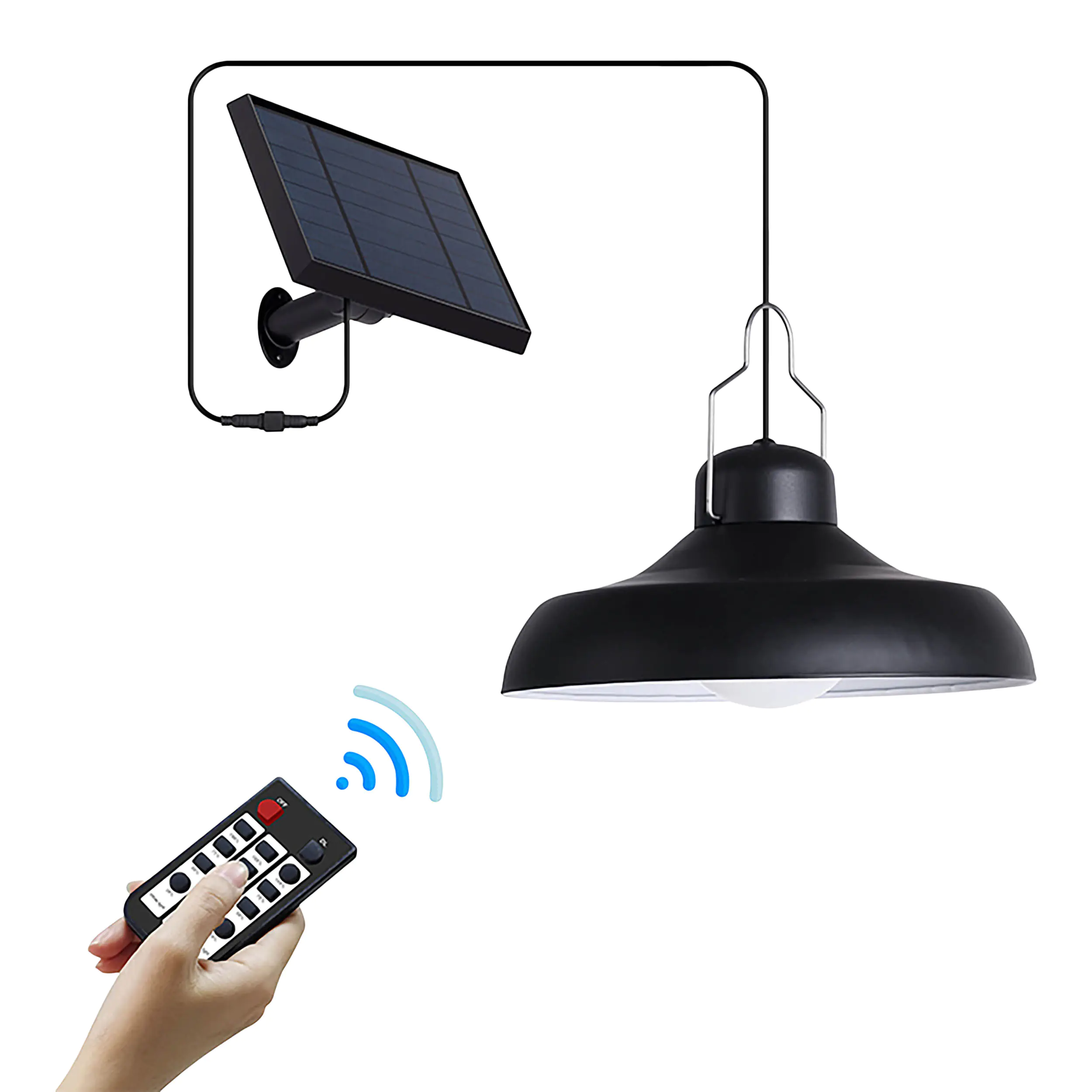 Light & More LED Solarleuchte inkl. Fernbedienung dimmbar schwarz Light & More LED Solarleuchte inkl. Fernbedienung dimmbar schwarz