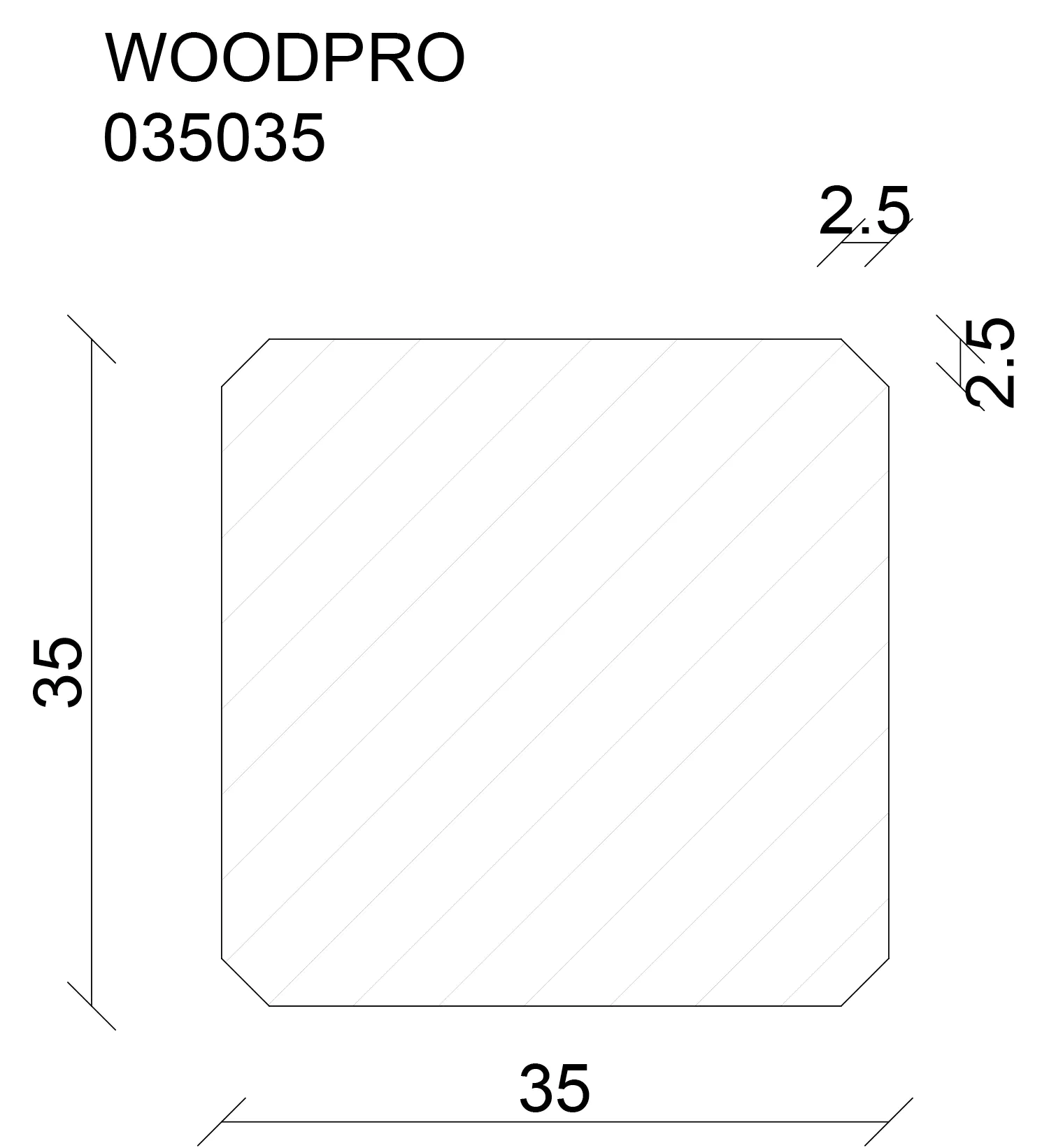 FN Neuhofer Rahmen Wood Pro 240 cm 35 x 35 mm Fichte