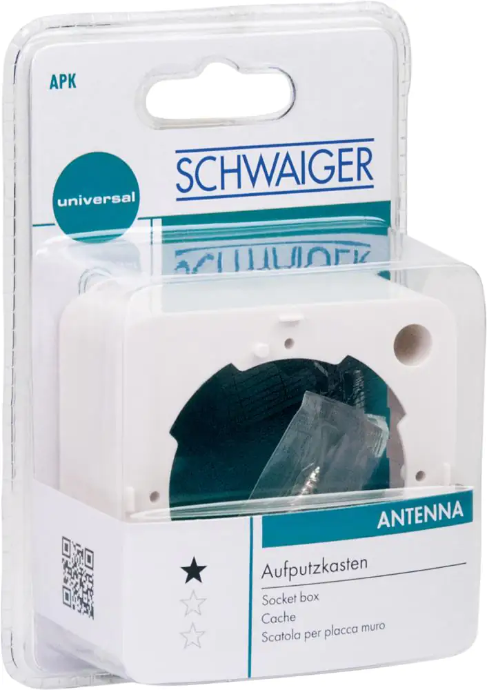 Schwaiger Aufputzkasten APK 532 weiß, für SAT- und Antennendosen