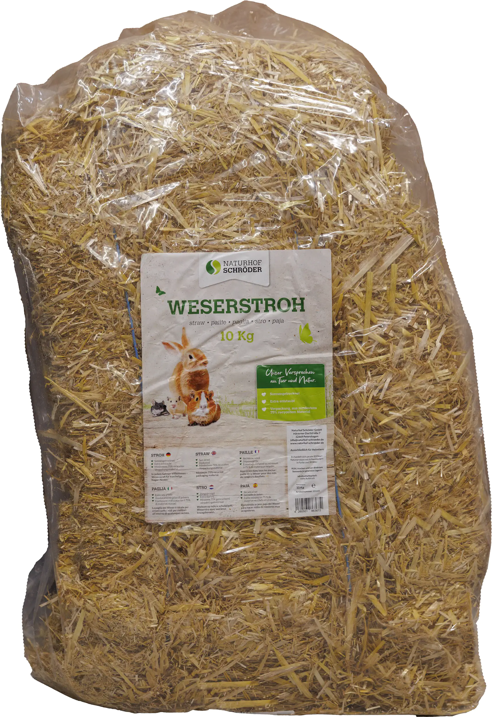 Naturhof Schröder Weserstroh gepresst 10 kg
