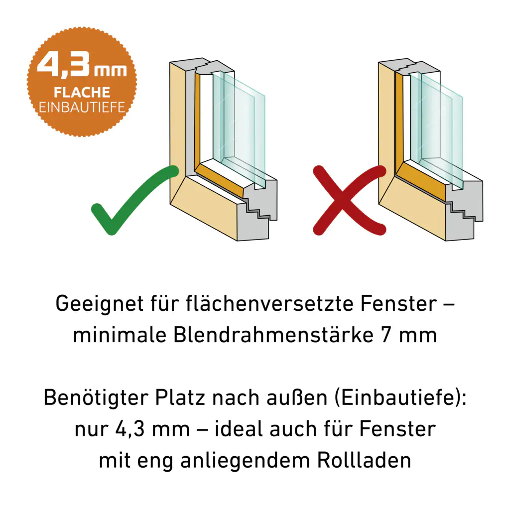 Windhager FliegenschutzFenster Ultra Flat 120 x 150 cm schwarz/anthrazit