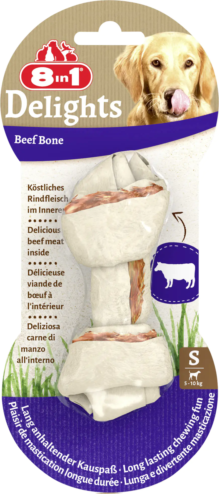 8in1 Delights Kauknochen Beef S