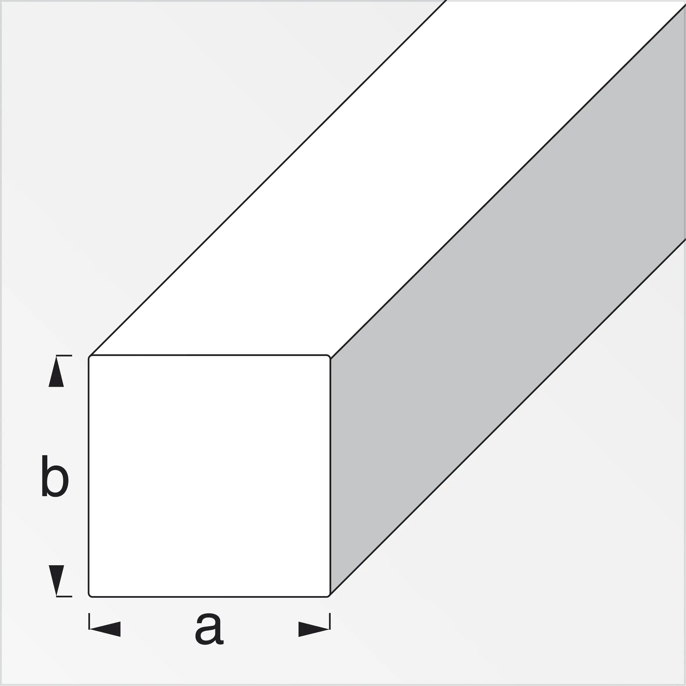 alfer Vierkantstange 2 m, 6 x 6 mm Stahl roh natur