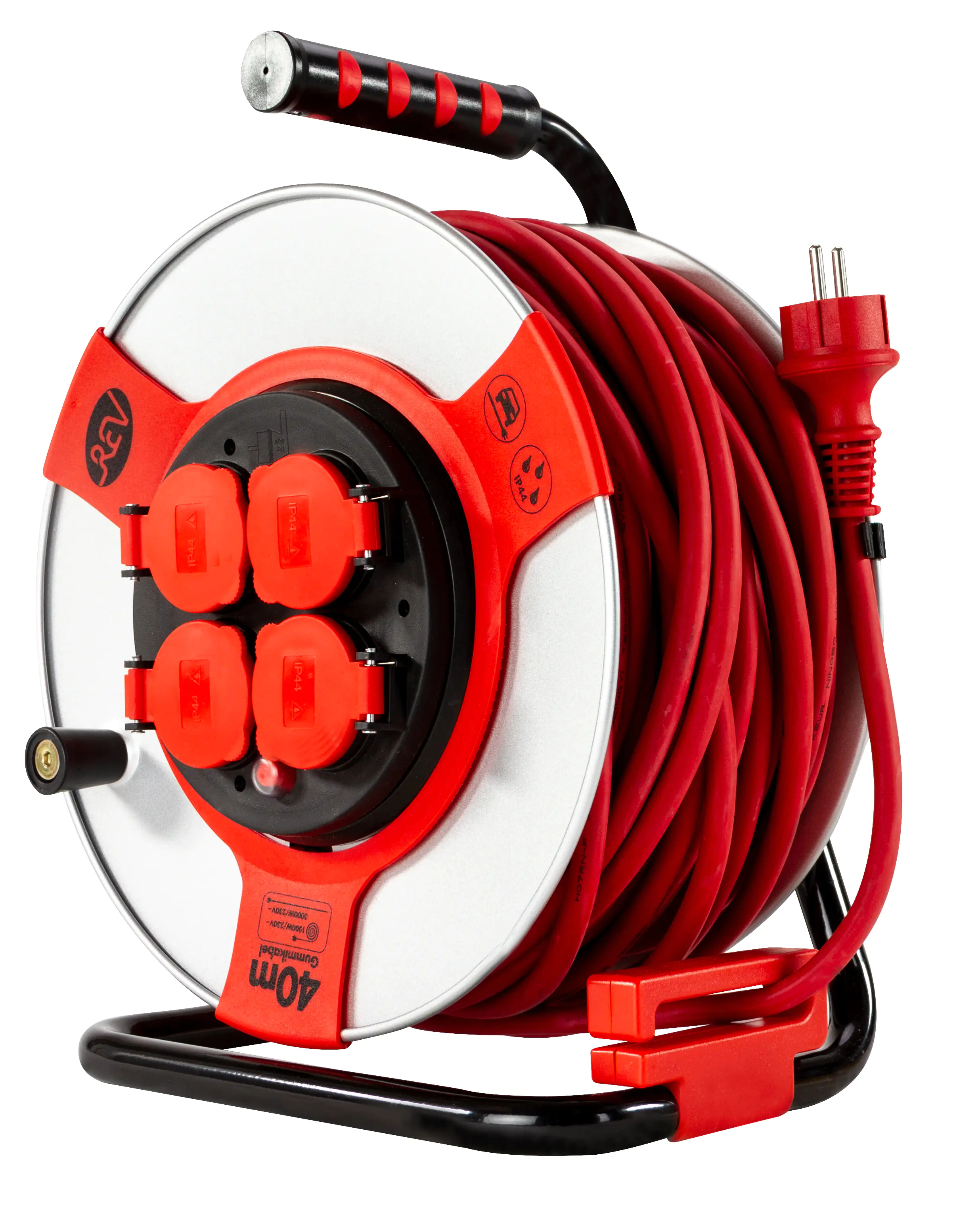 REV Kabeltrommel Außen 40 m H07RN-F 3G1,5mm², rot