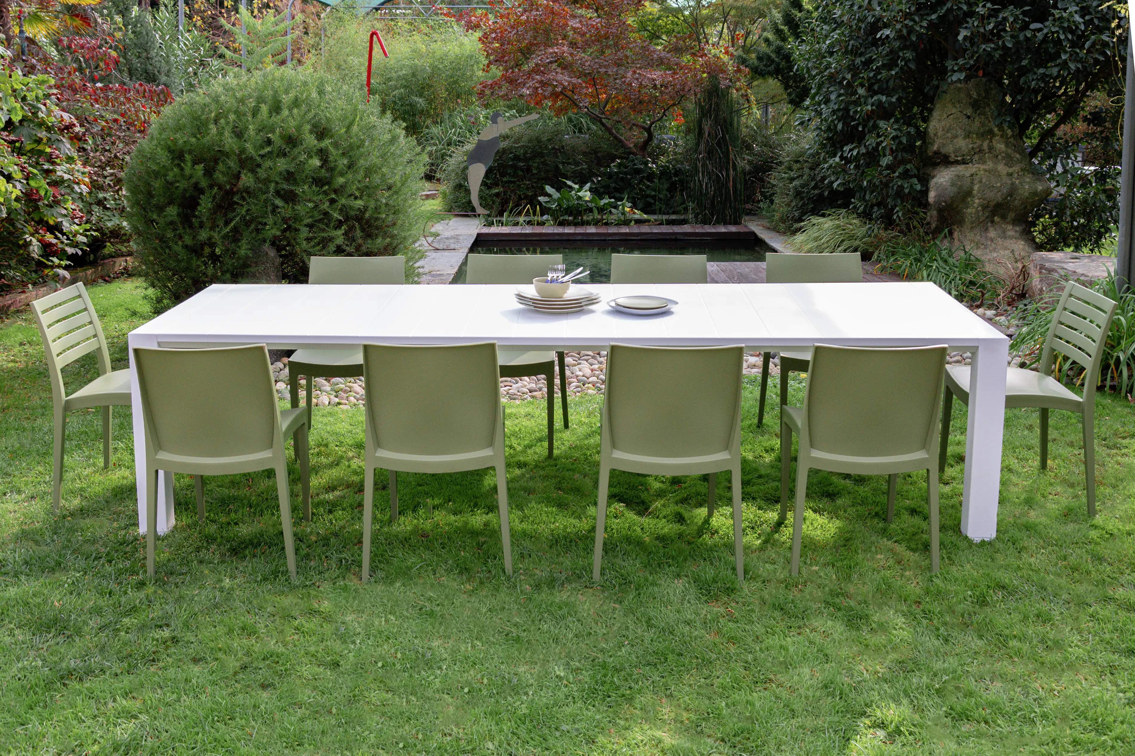 Grandsoleil Gartenstuhl Kunststoff Venice stapelbar olivgrün