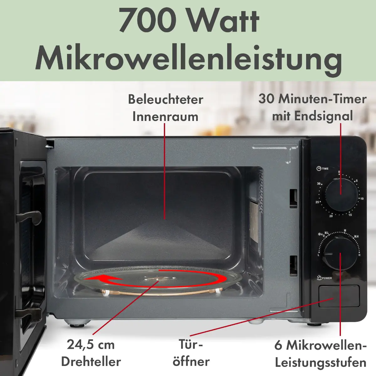 Bomann Mikrowelle MW 6014 CB schwarz