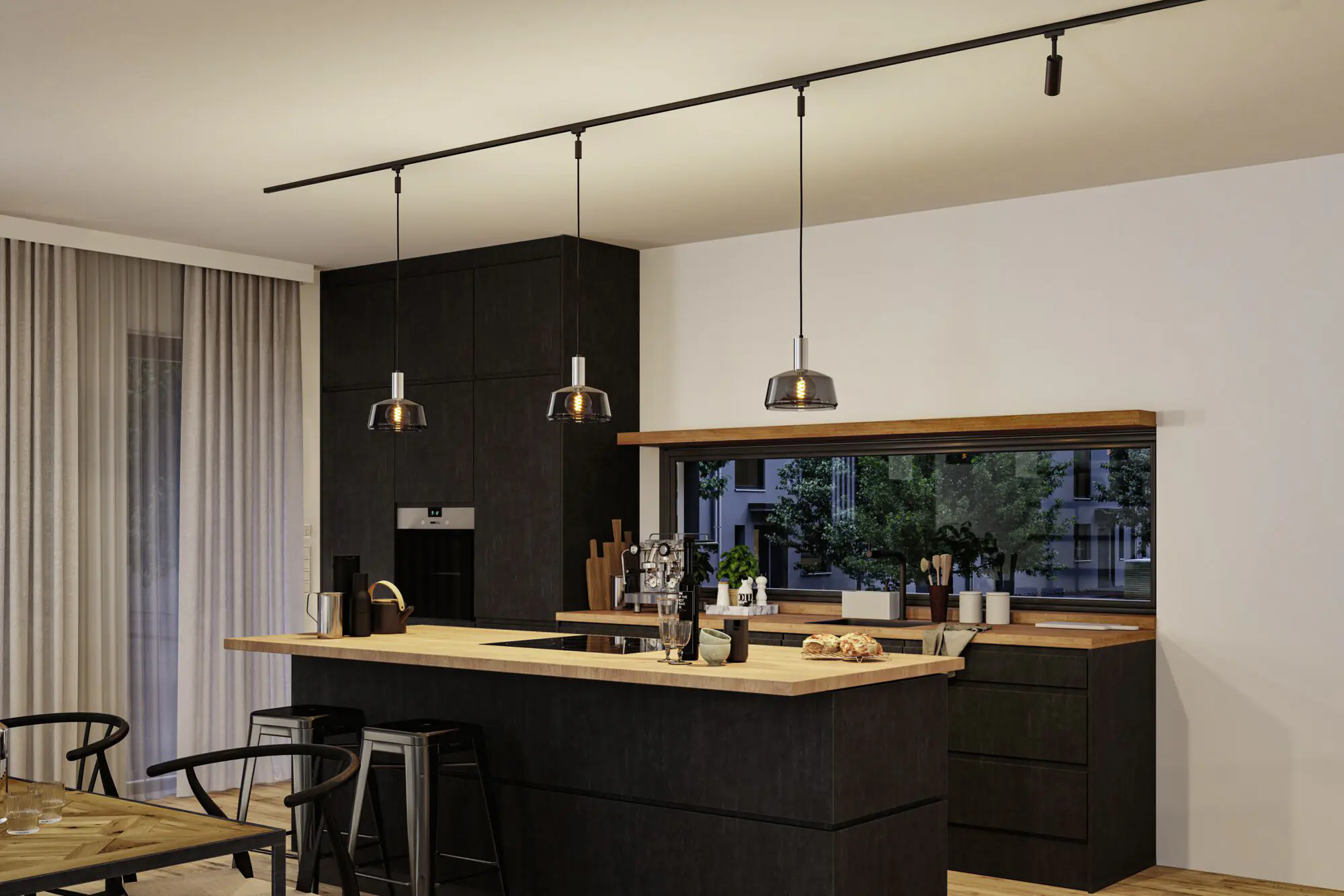 Paulmann Leuchtenschirm Neila URail 2Easy Schirm Neila Rauchglas Glas