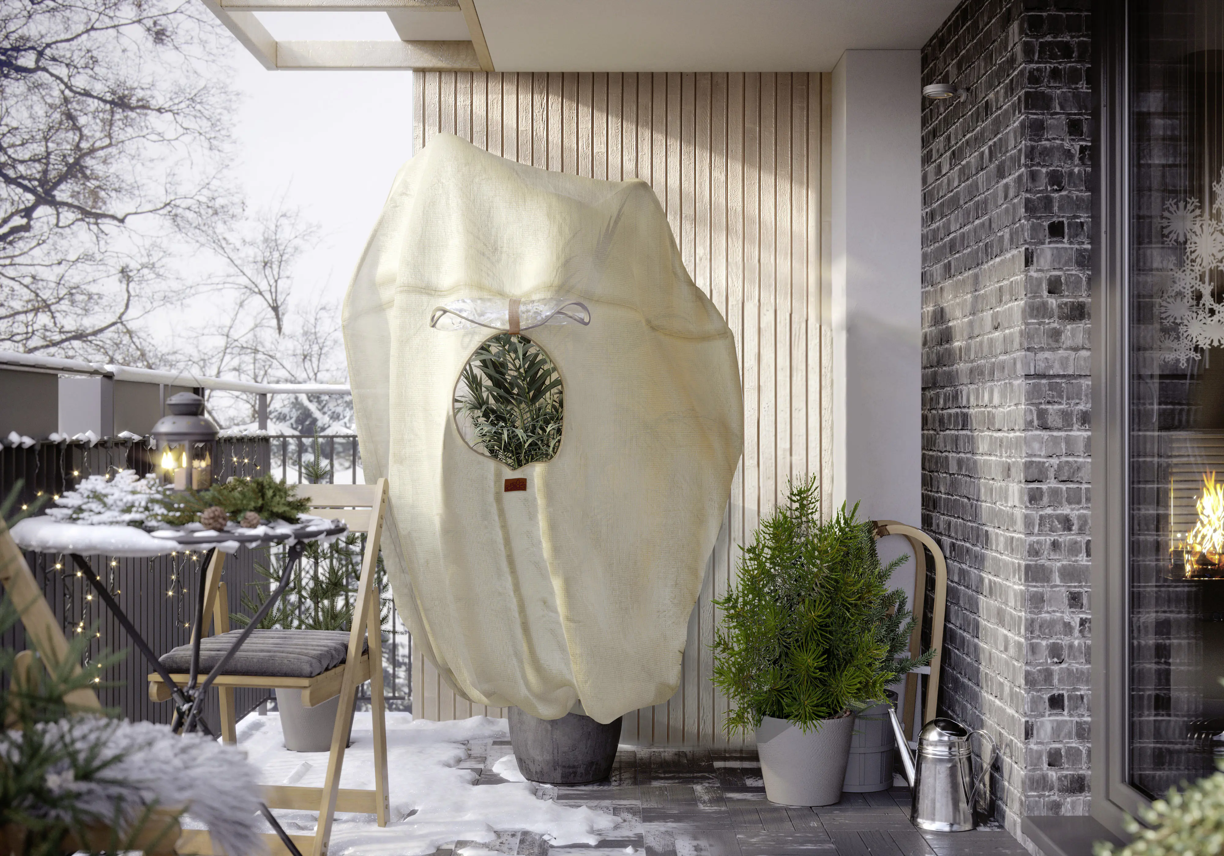 Bio Green Pflanzensack Window XXL 180 x 120 cm, natur