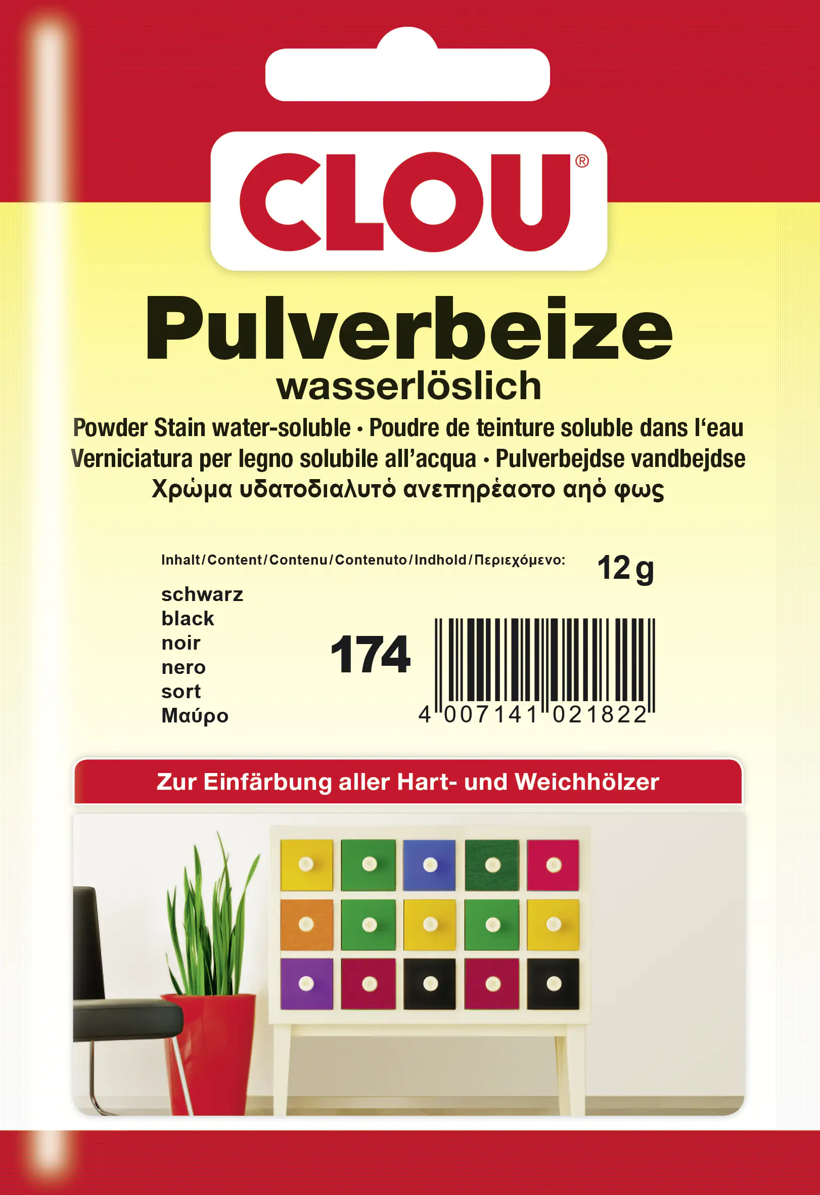 Clou Pulverbeize 12 g schwarz