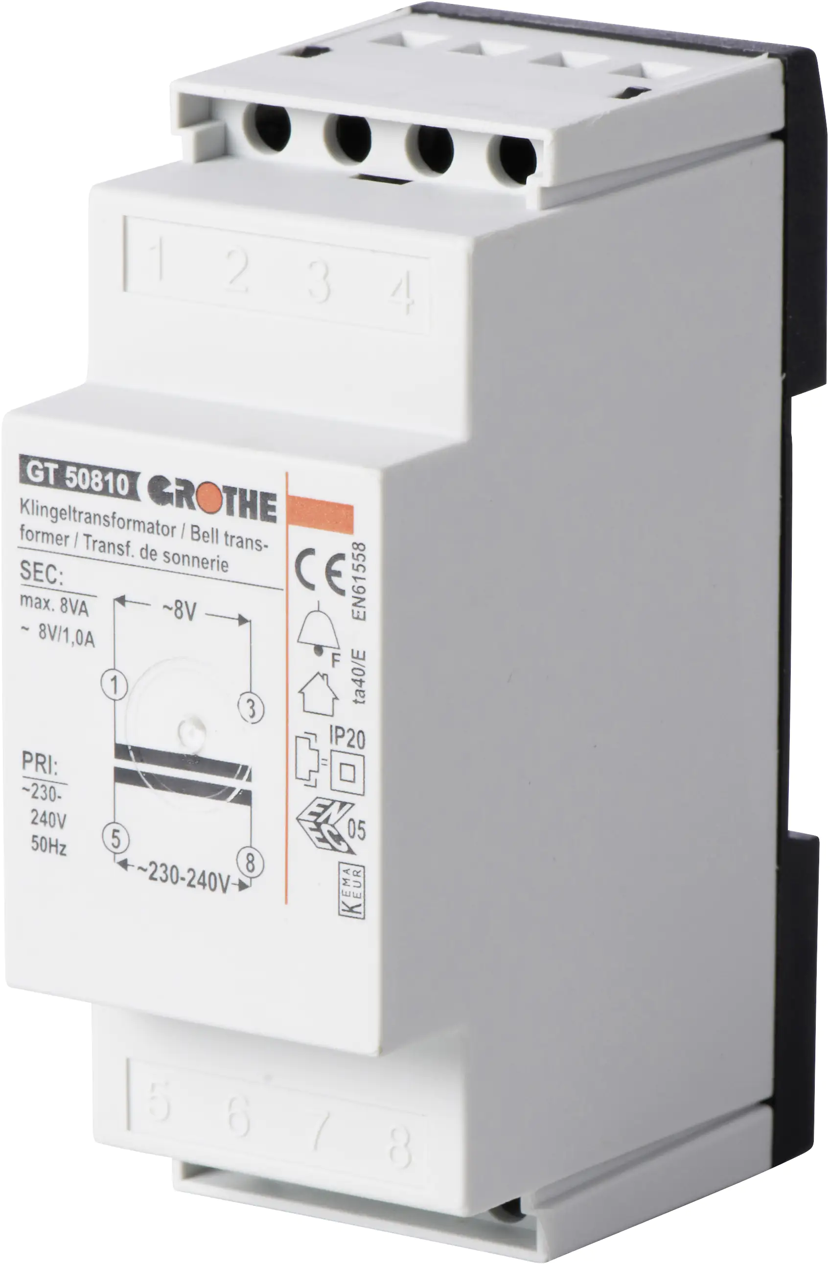 Heidemann Klingeltransformator 8V.1A VDE/CE