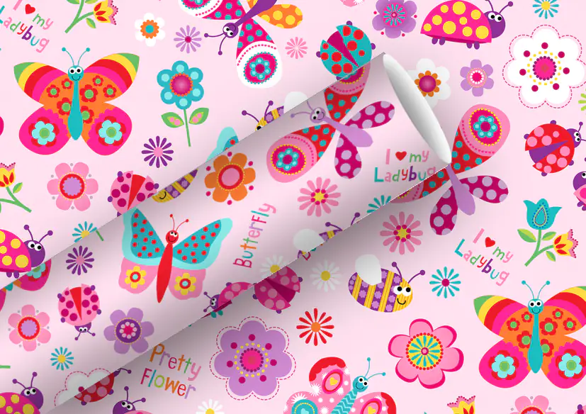 4014995375360 Braun & Company Geschenkpapier Kollektion Flying Friends 2 m x 70 cm