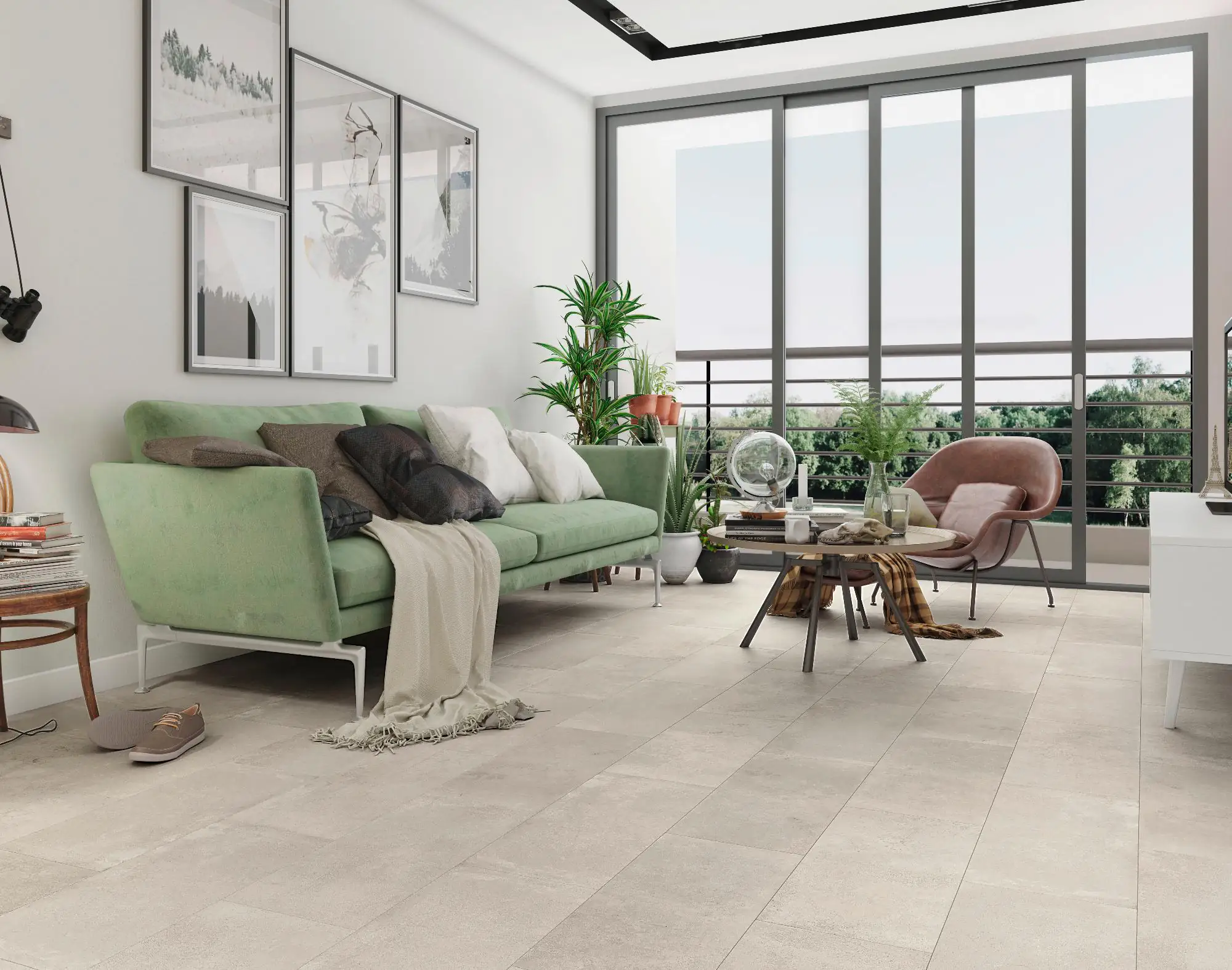 Classen Visiogrande Laminatfliese Megaloc Aquaprotect 60,4 x 28 cm Zementestrich beton Classen Visiogrande Laminatfliese Megaloc Aquaprotect 60,4 x 28 cm Zementestrich beton