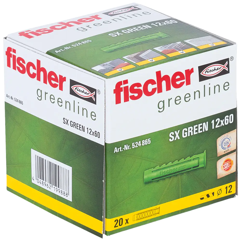 Fischer Spreizdübel SX green 12.0 x 60 mm - 20 Stück