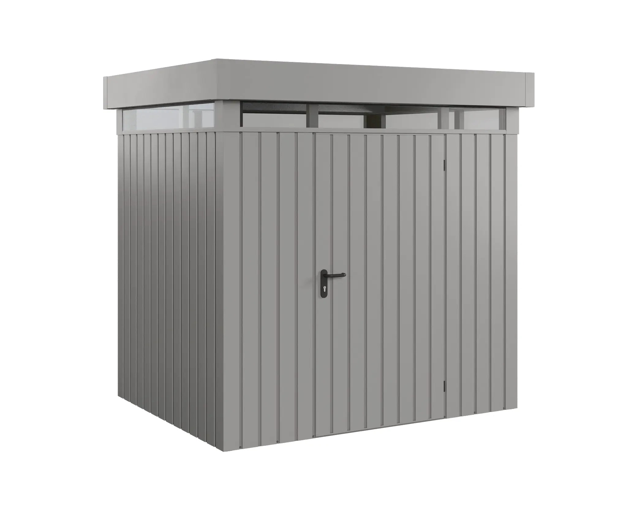EcoStar Metallgerätehaus Euroline EFD4 LB graualuminium 214 x 166 cm 1-flg. EcoStar Metallgerätehaus Euroline EFD4 LB graualuminium 214 x 166 cm 1-flg.