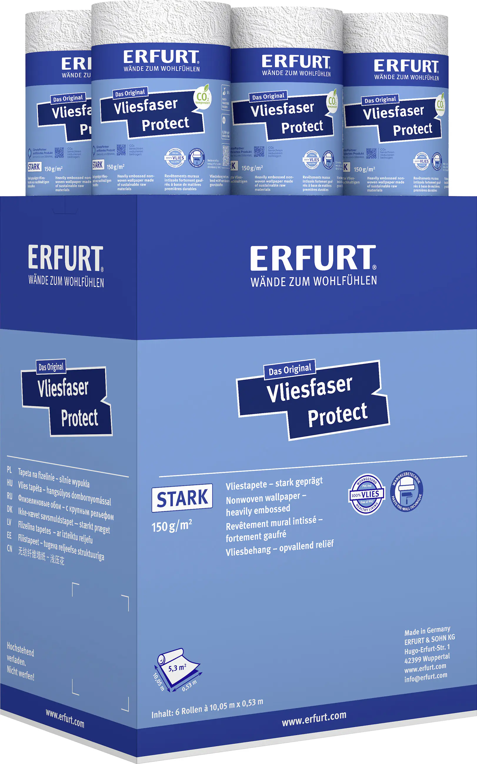 Erfurt Vliestapete Protect 209 weiß 10,05 x 0,53 m