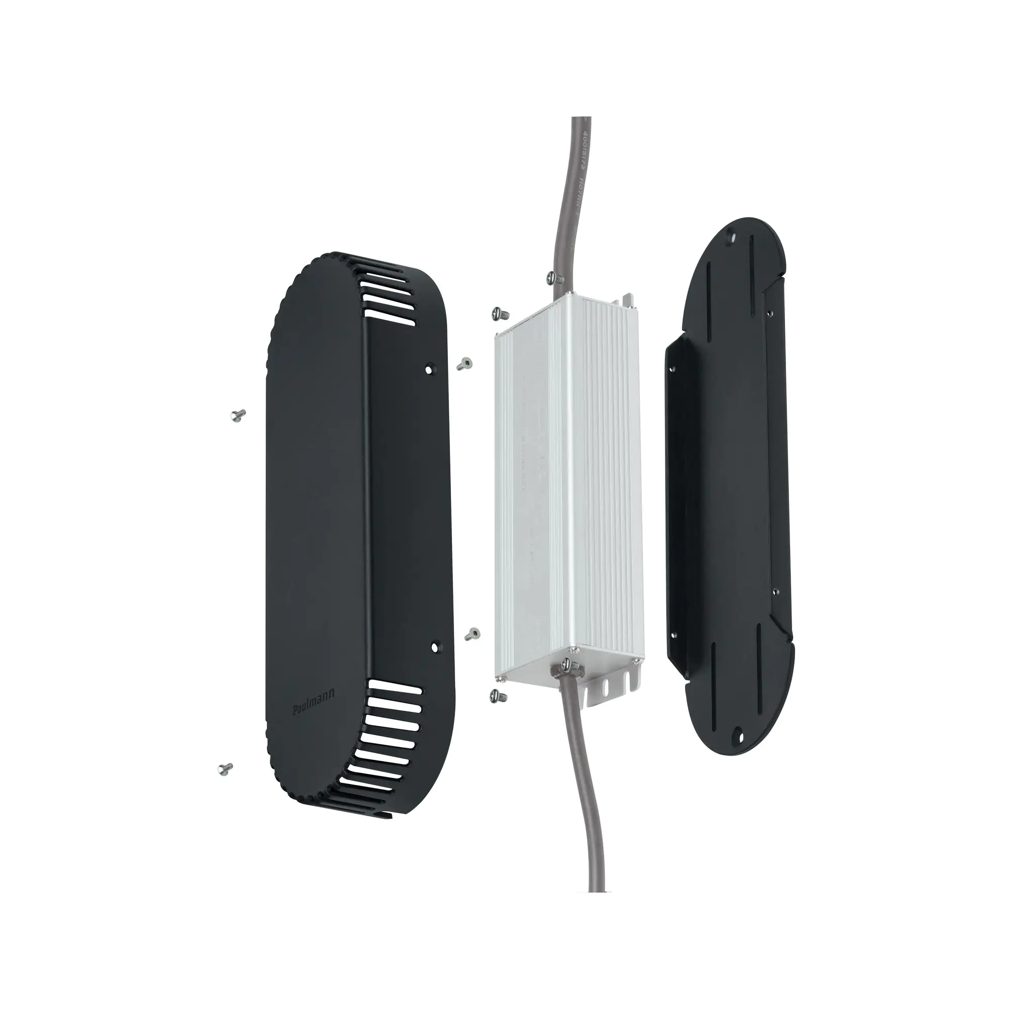 Paulmann Plug & Shine Trafoabdeckung Outdoor grau 26 cm Kunststoff