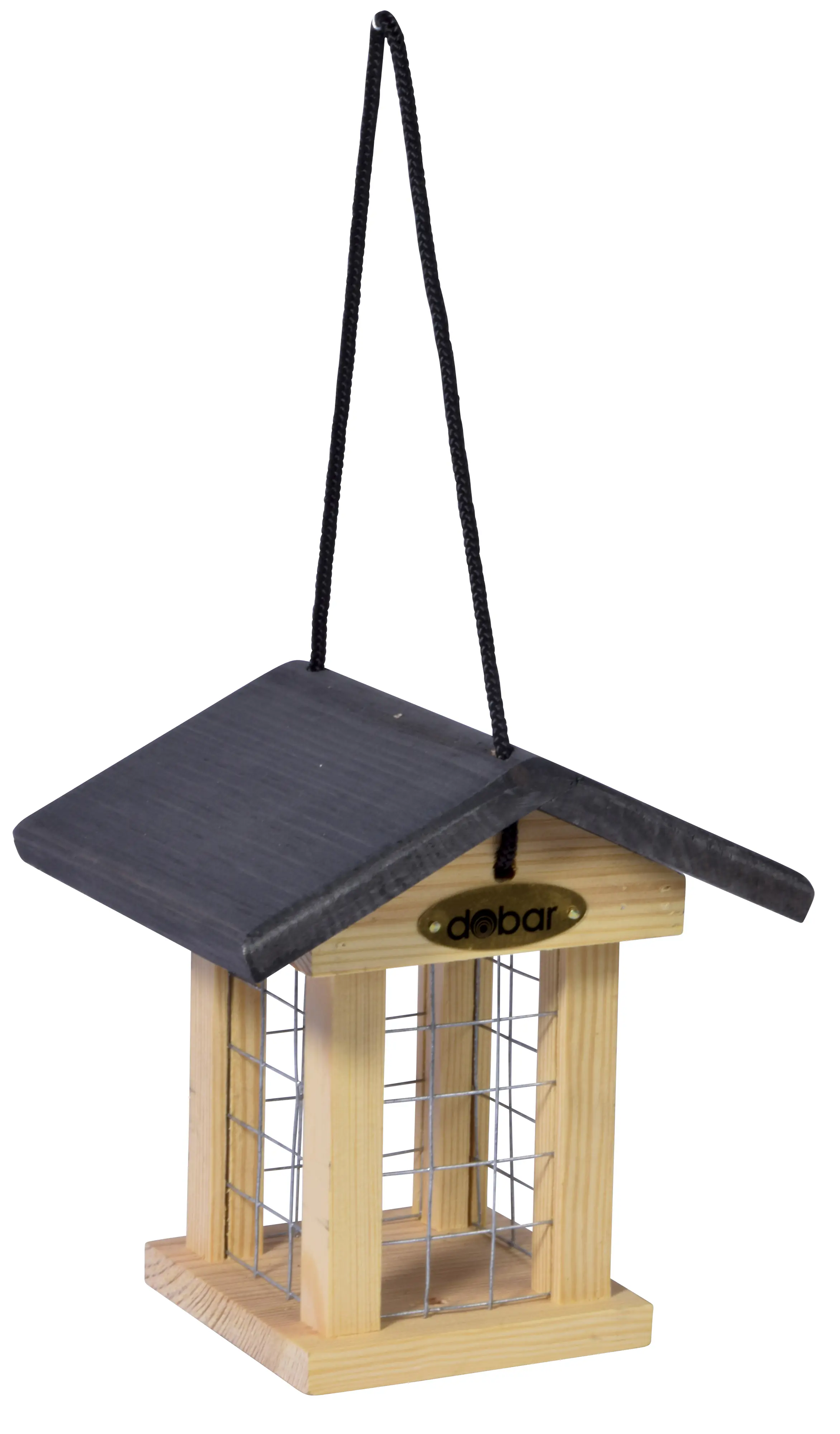 Dobar Vogelfutterhaus für Meisenknödel 14 x 16 x 16 cm cm braun