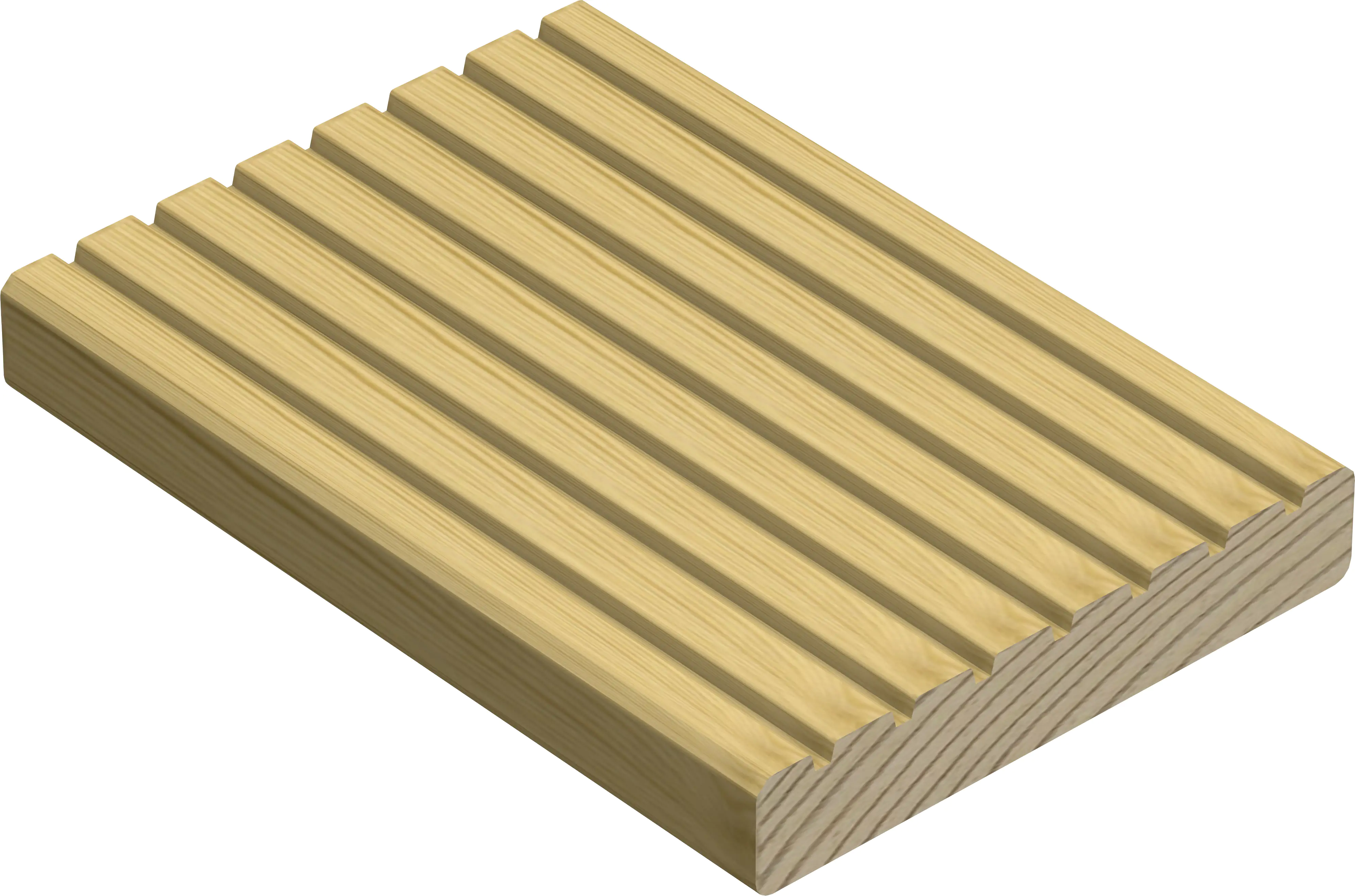 Terrassendiele sibirische Lärche 300 x 14,3 x 2,7 cm Stegprofil/glatt unbehandelt