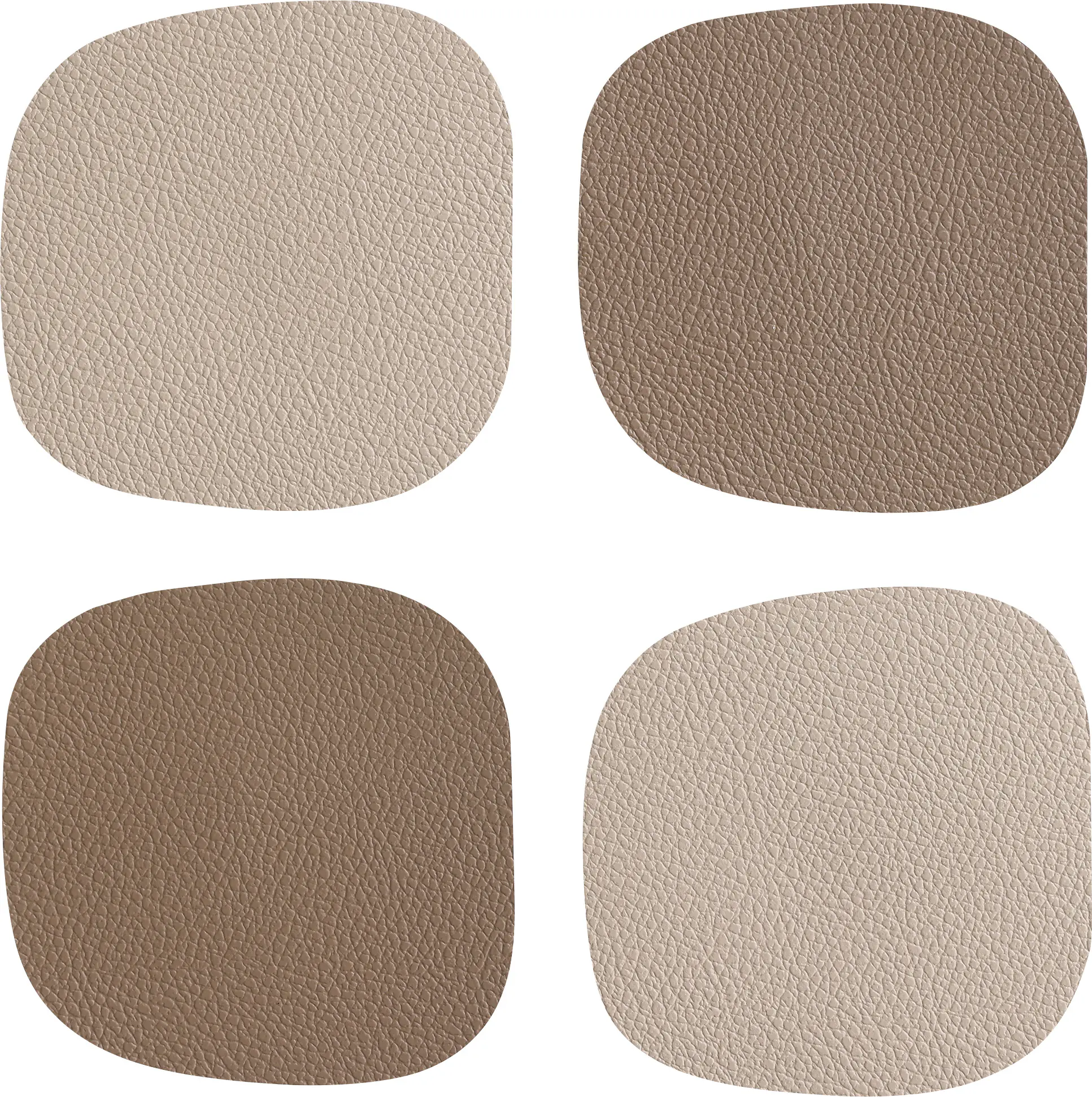 Vinanivao Untersetzer 10 x 10 cm beige/braun 4er-Set