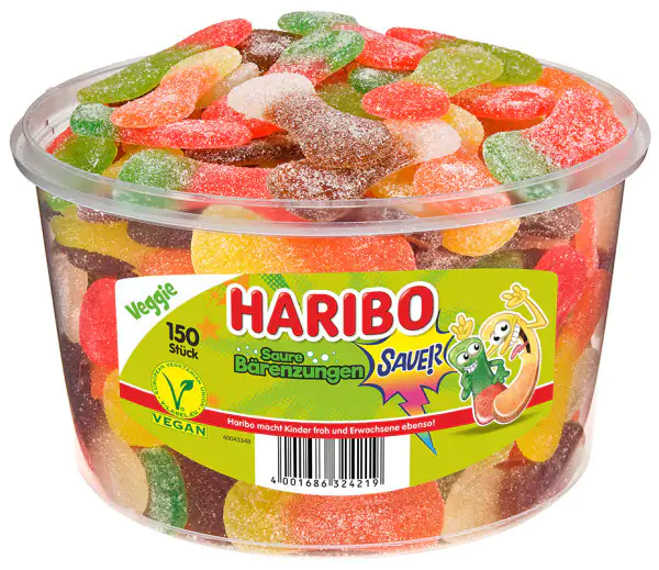 Haribo Fruchtgummi Saure Bärenzungen 1,35 kg Haribo Fruchtgummi Saure Bärenzungen 1,35 kg