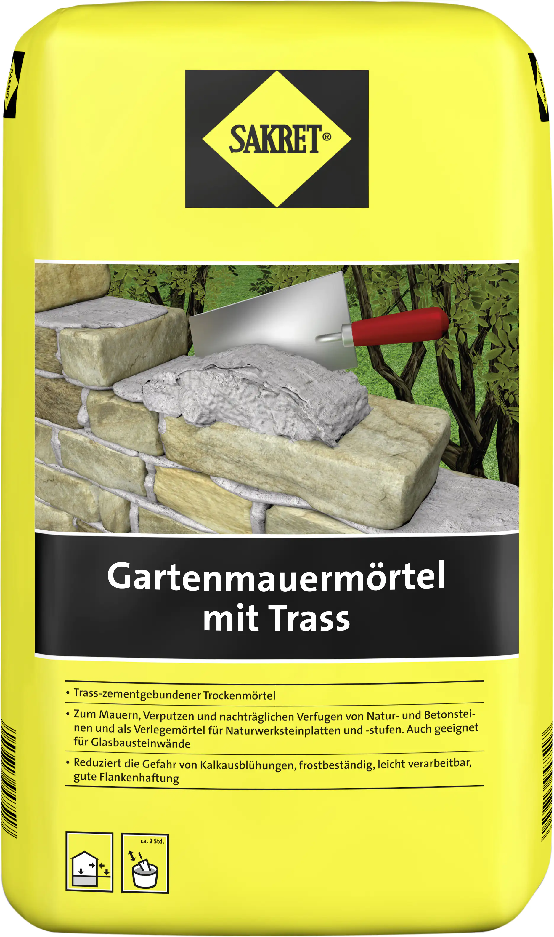 Sakret Gartenmauermörtel mit Trass Sakret Gartenmauermörtel mit Trass 25 kg Sack