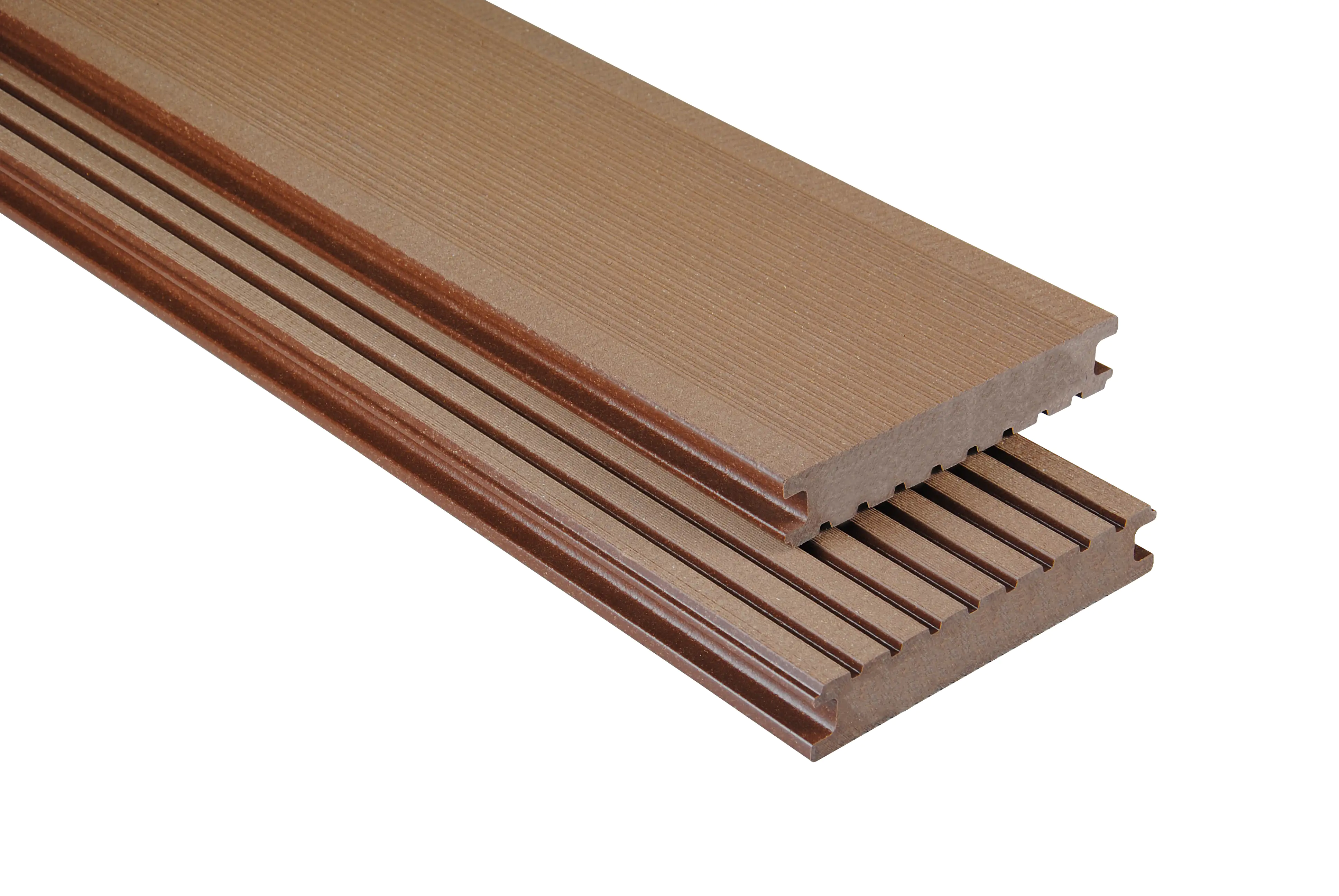 Kovalex Terrassendiele WPC Standard V 14,5 x 2,6 cm braun gebürstet Meterware Kovalex Terrassendiele WPC Standard V 14,5 x 2,6 cm braun gebürstet Meterware