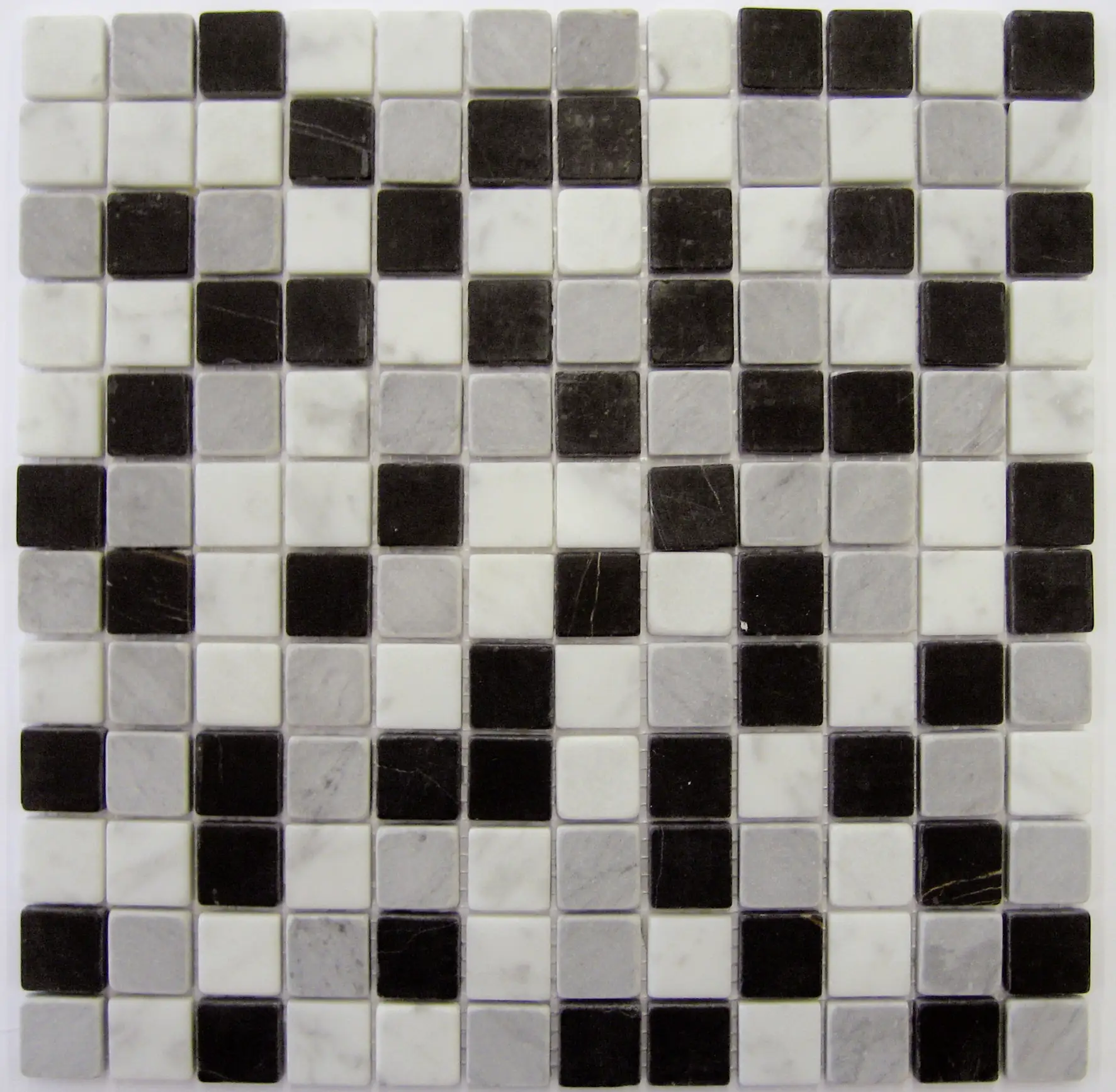 Mosaikfliese Marmor 30 x 30 cm schwarz-grau Steinmaß: ca. 2,3 x 2,3 cm