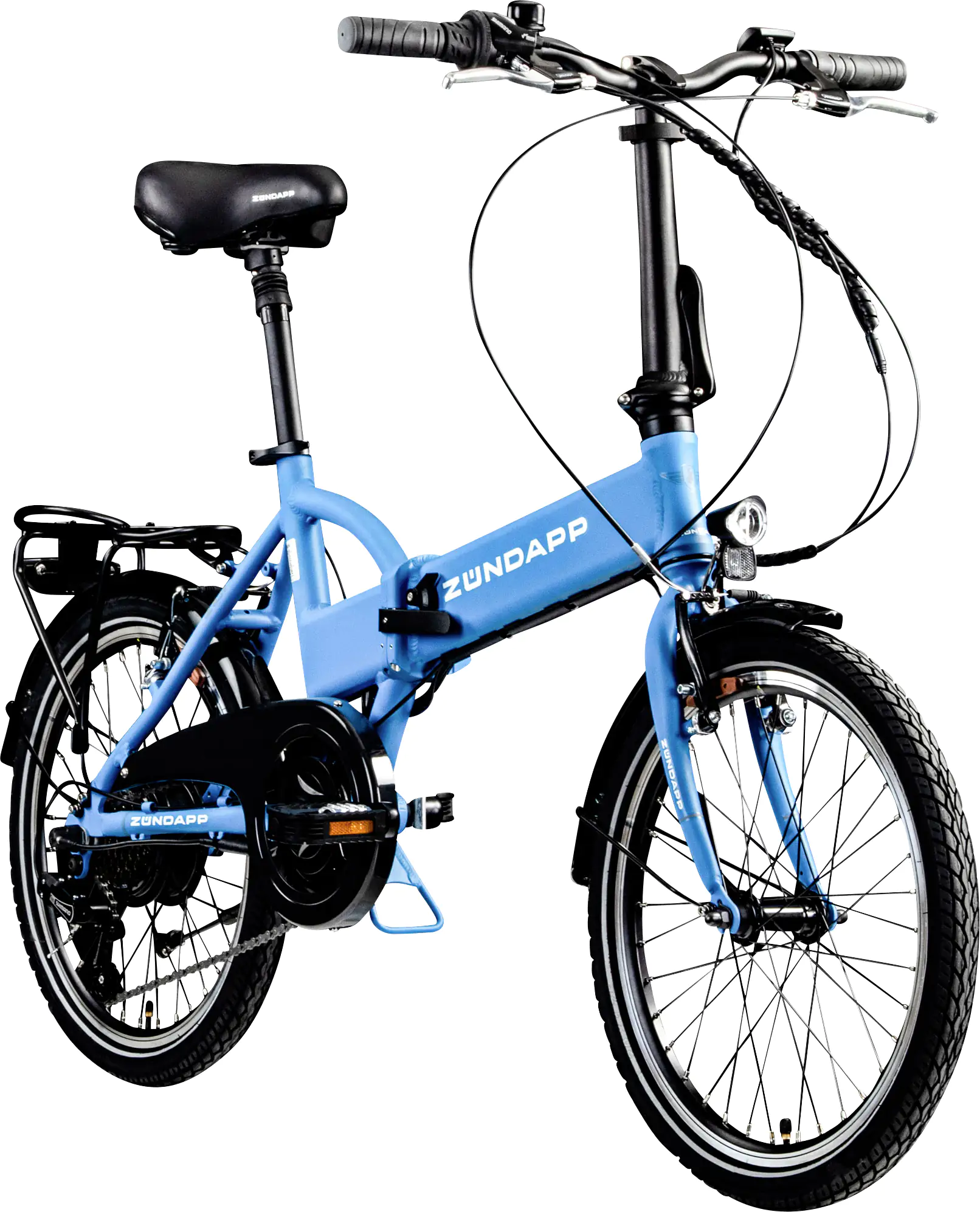 Zündapp E-Bike Faltrad Z101 20 Zoll RH 37cm 6-Gang 270 Wh himmelblau