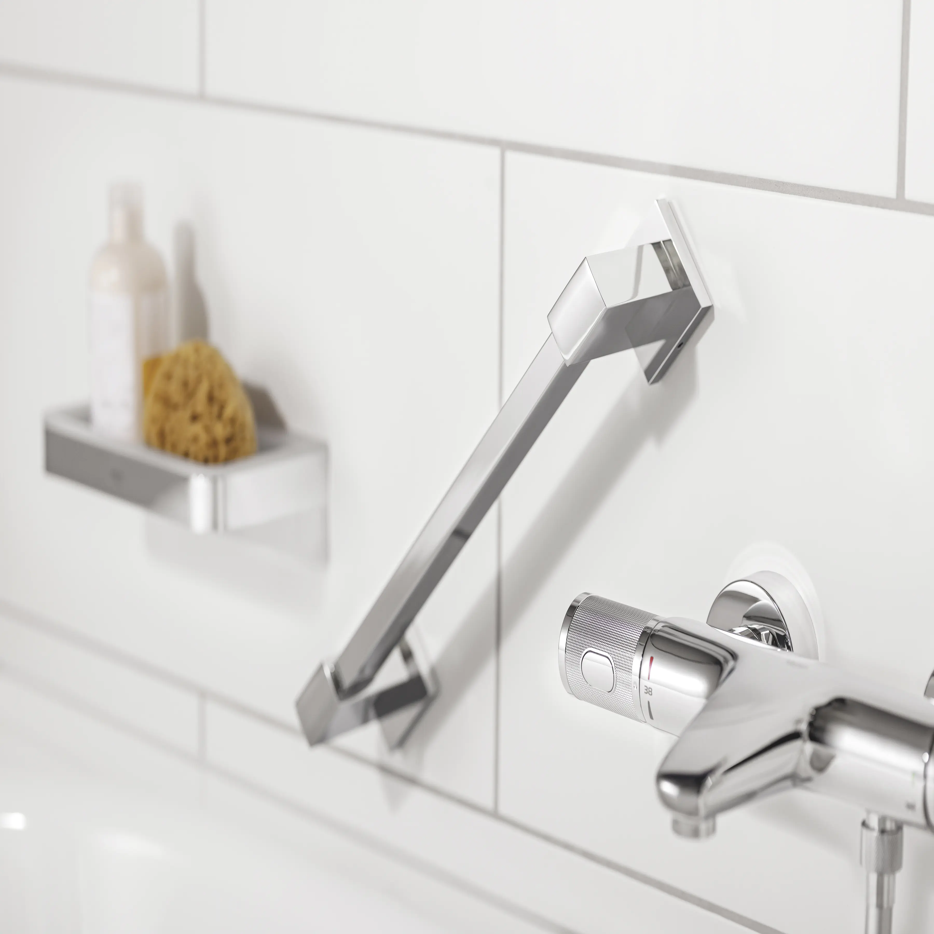 Grohe Start Cube Wannengriff mit langlebiger Oberfläche chrom
