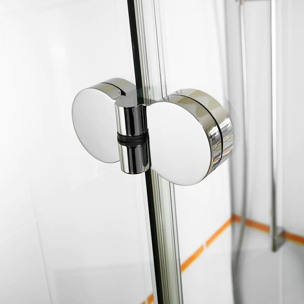 Breuer Elana Komfort Drehfalt-Duschtür 90 2 Falttüren, 90x90, Alu chromeffekt, Klarglas hell