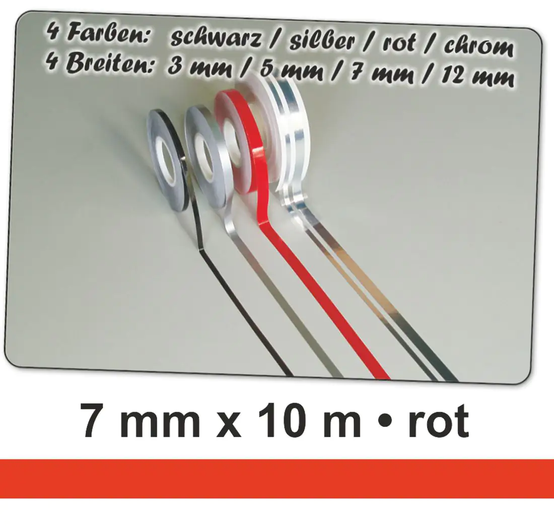 Hermann Schütz Auto Zierstreifen Deco-Stripe rot 7mm x 10m