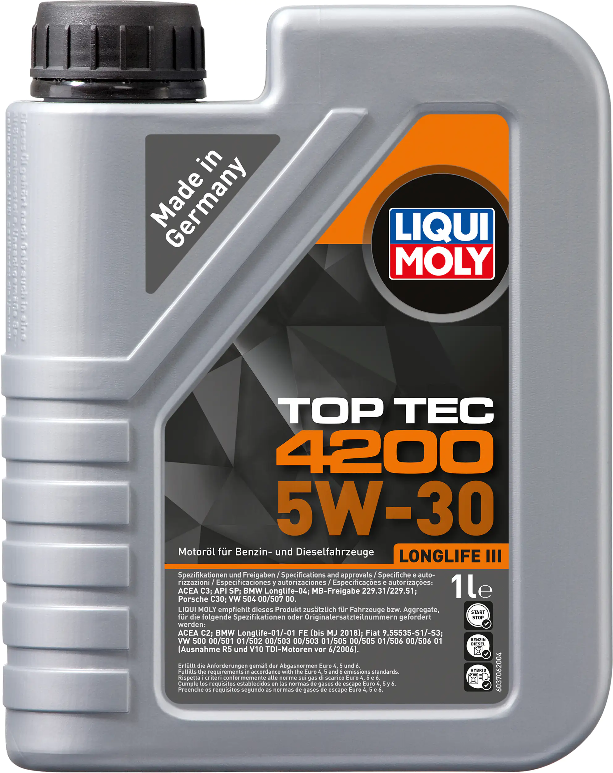 LIQUI MOLY 7x 1 L Top Tec 4200 5W-30+ Ölw.-Anhänger+ Trichter 10802795  günstig online kaufen