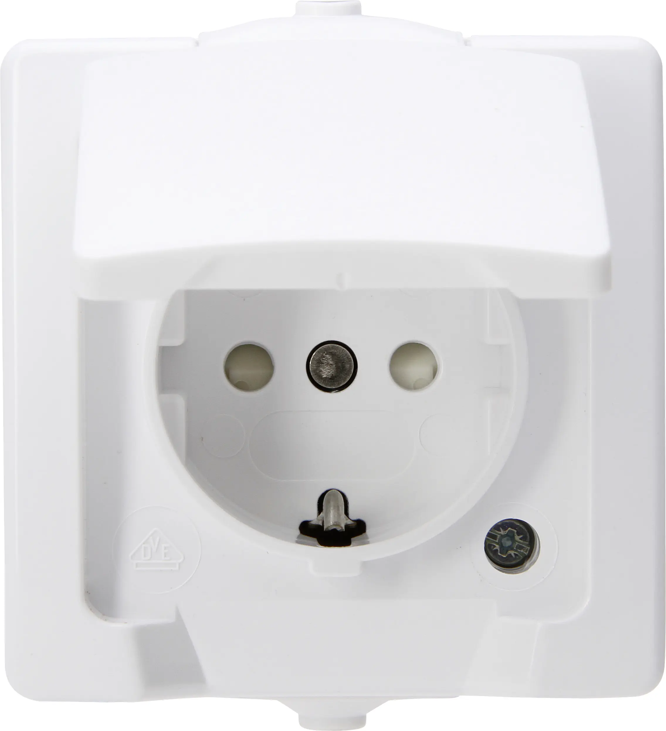 Kopp Feuchtraum-Steckdose mit Klappdeckel Nautic, arktisweiß, 107802006