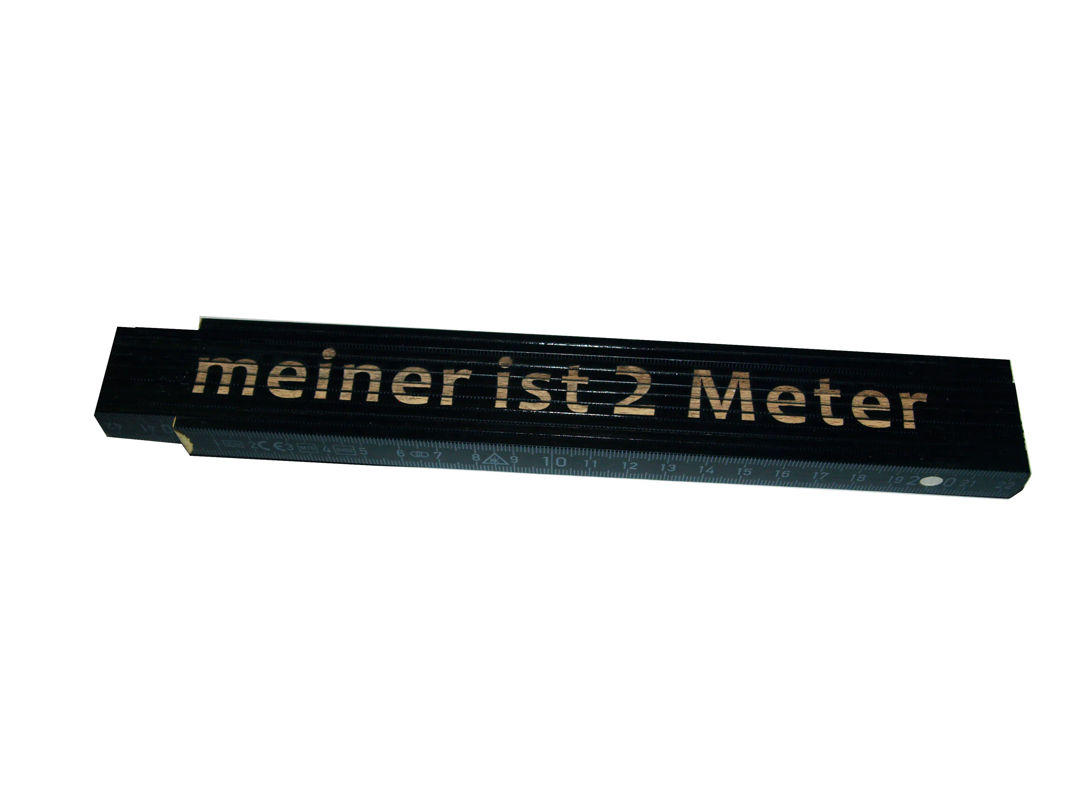 4018945161584 Zollstock Meiner ist 2 Meter 2 m schwarz