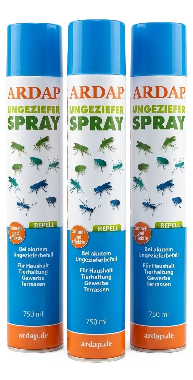 ARDAP Repell Ungezieferspray 750 ml 3er Set