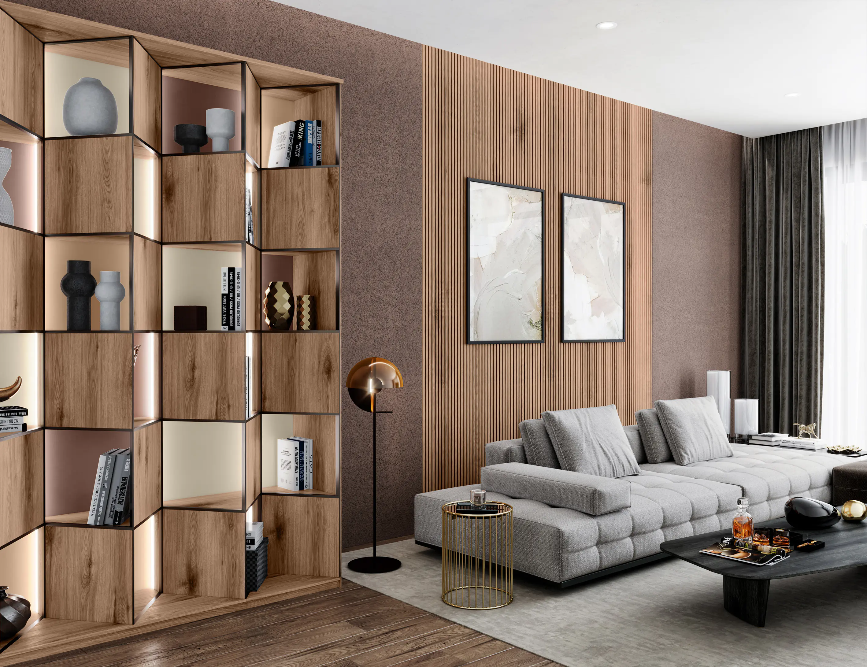 Akustikpaneele Holz Natural Canella Oak 260 x 60 x 1,7 cm