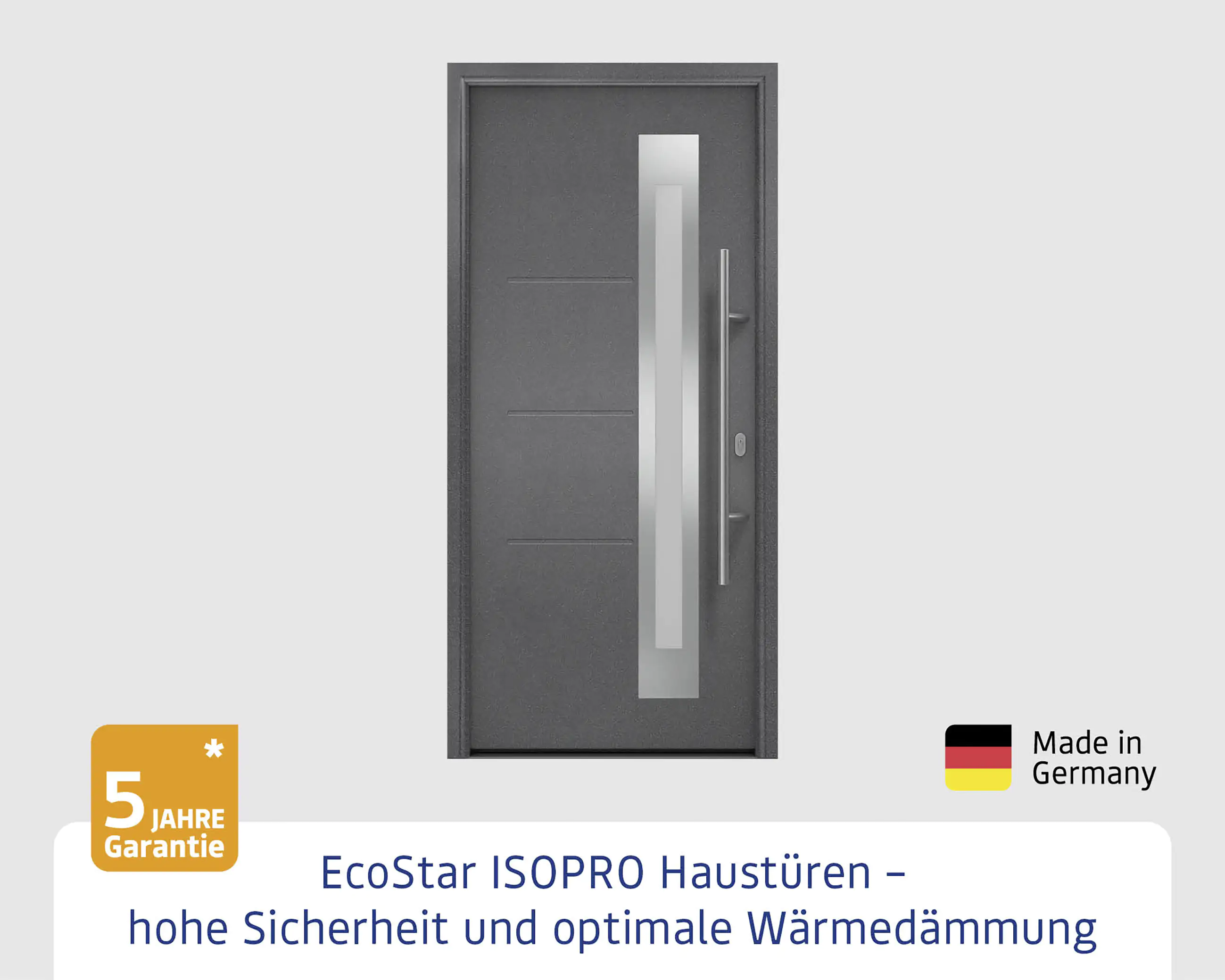 EcoStar Haustür ISOPRO IP 780S anthrazit metallic 110 x 210 cm EcoStar Haustür ISOPRO IP 780S anthrazit metallic 110 x 210 cm