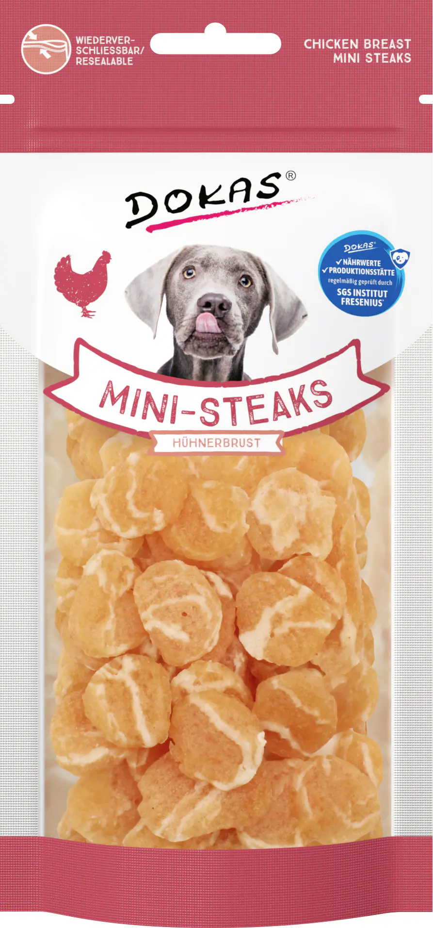 Dokas Mini Steaks Hühnerbrust 50g (Hund)