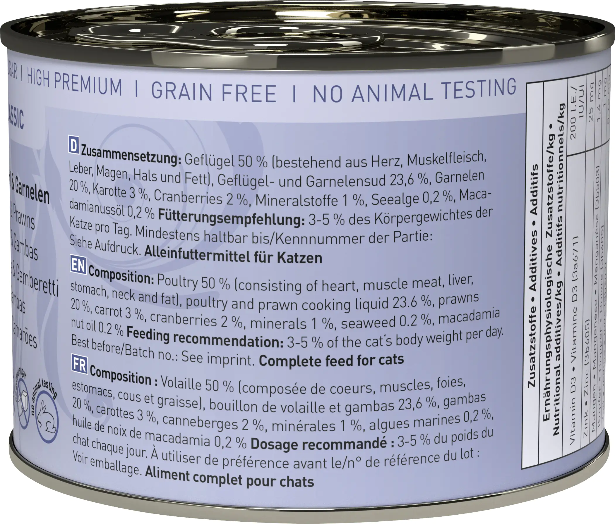 Catz Finefood Katzenfutter Classic No. 17 Geflügel & Garnele 200 g
