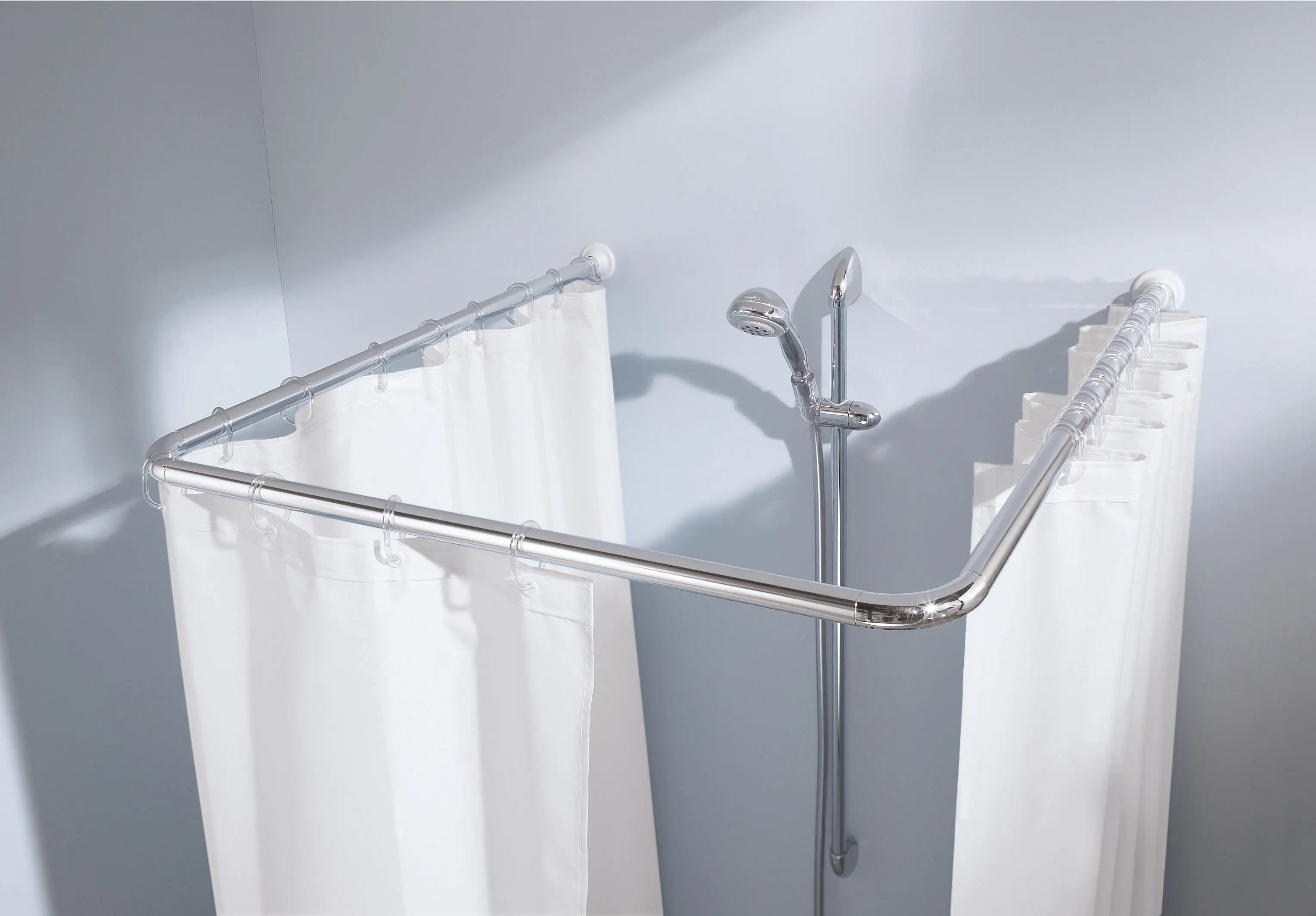 Kleine Wolke Universalstange für Duschvorhang variabel 90 x 90 cm - 80 x 170 cm