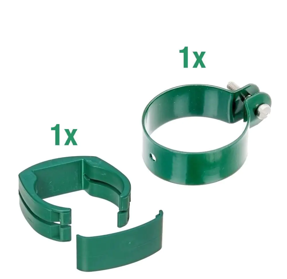 Alberts Zaunanschluss-Set einseitige Anschluss Ø 6 cm 153 cm grün zE Alberts Zaunanschluss-Set einseitige Anschluss Ø 6 cm 153 cm grün zE