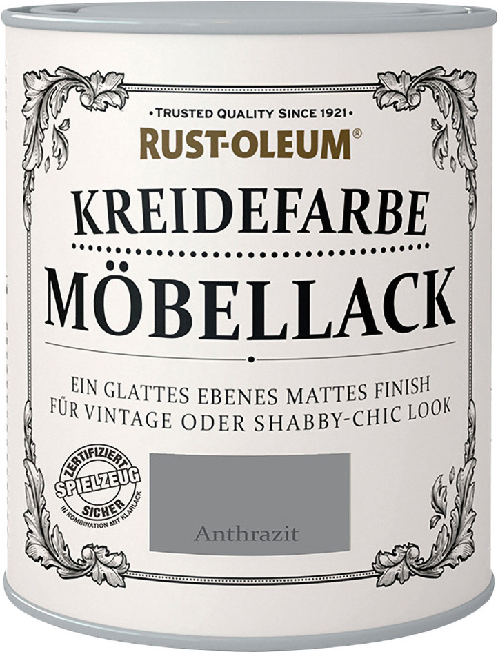 Rust-Oleum Kreidefarbe Möbellack 125 ml anthrazit