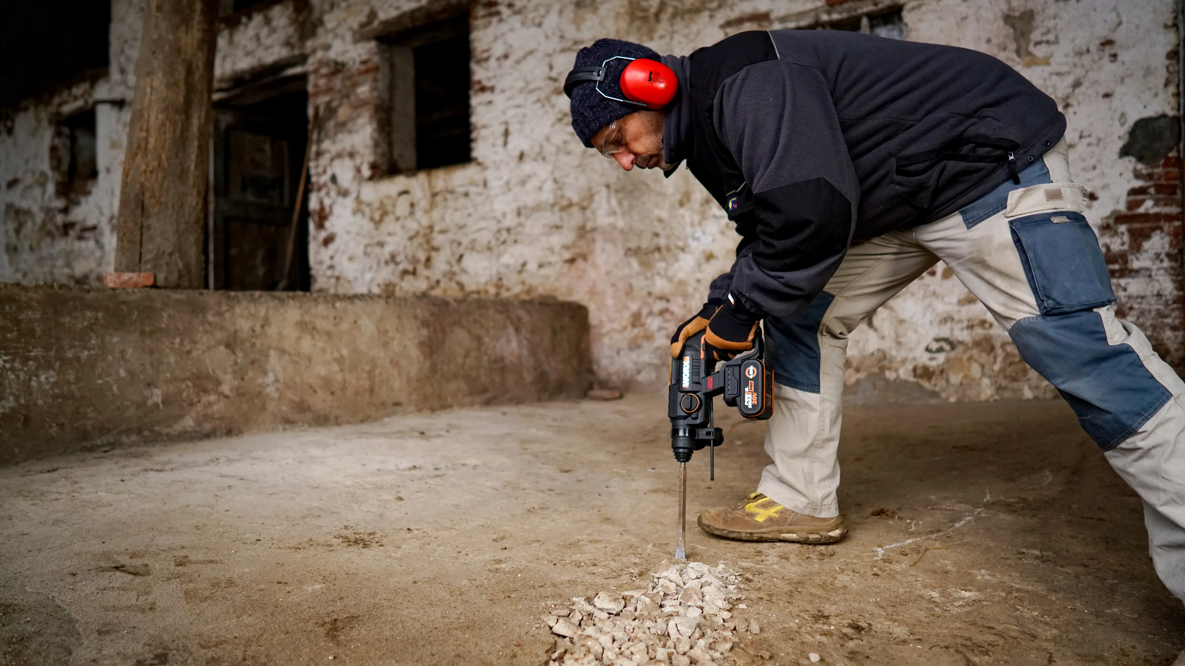 Worx NITRO Akku-Bohrhammer WX381 20 V inkl. 4 Ah Akku & Ladegerät