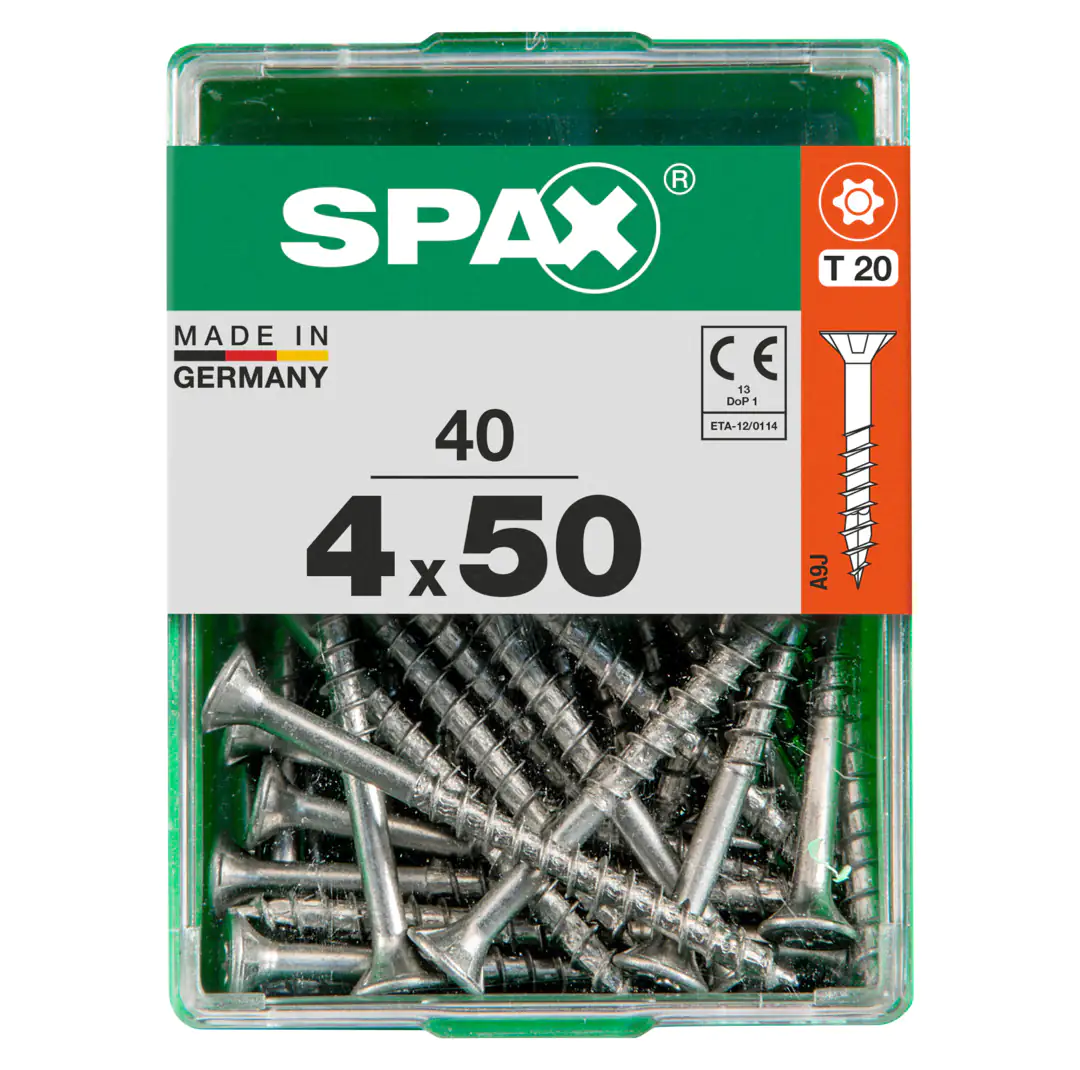 Spax Universalschrauben 4.0 x 50 mm TX 20 - 40 Stk. Spax Universalschrauben 4.0 x 50 mm TX 20 - 40 Stk.