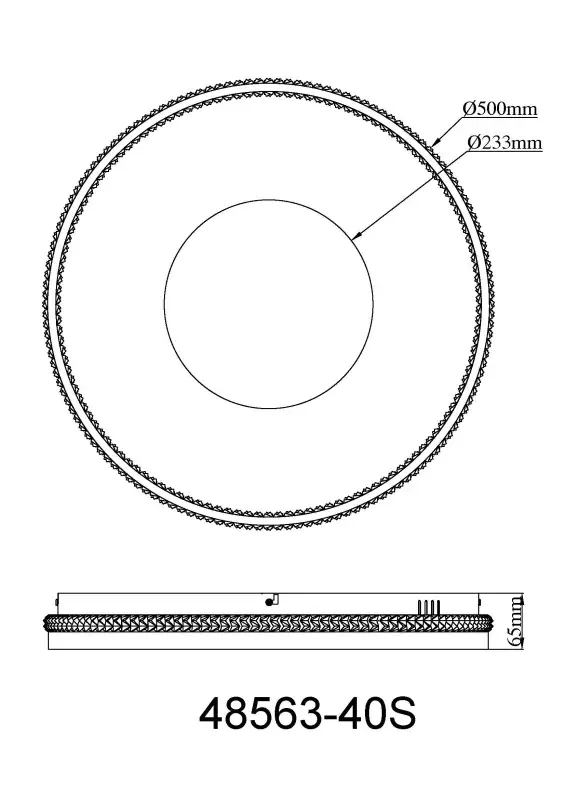 Globo Deckenleuchte Shirley 50,5 x 6,5 cm Ø x H sand