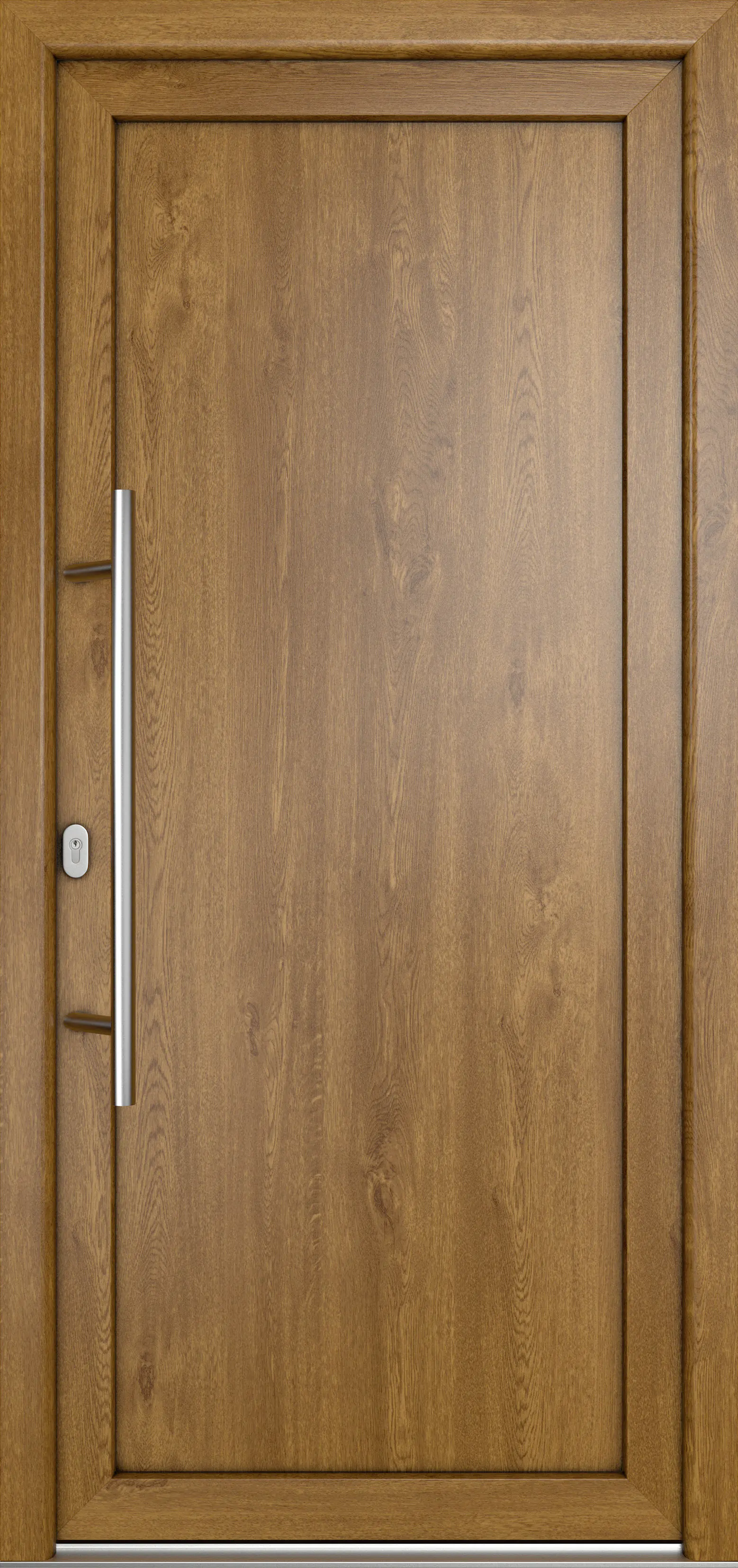 Meeth Haustür Signum Pro PVC Modell 01 88 x 200 cm DIN Links weiß/golden oak