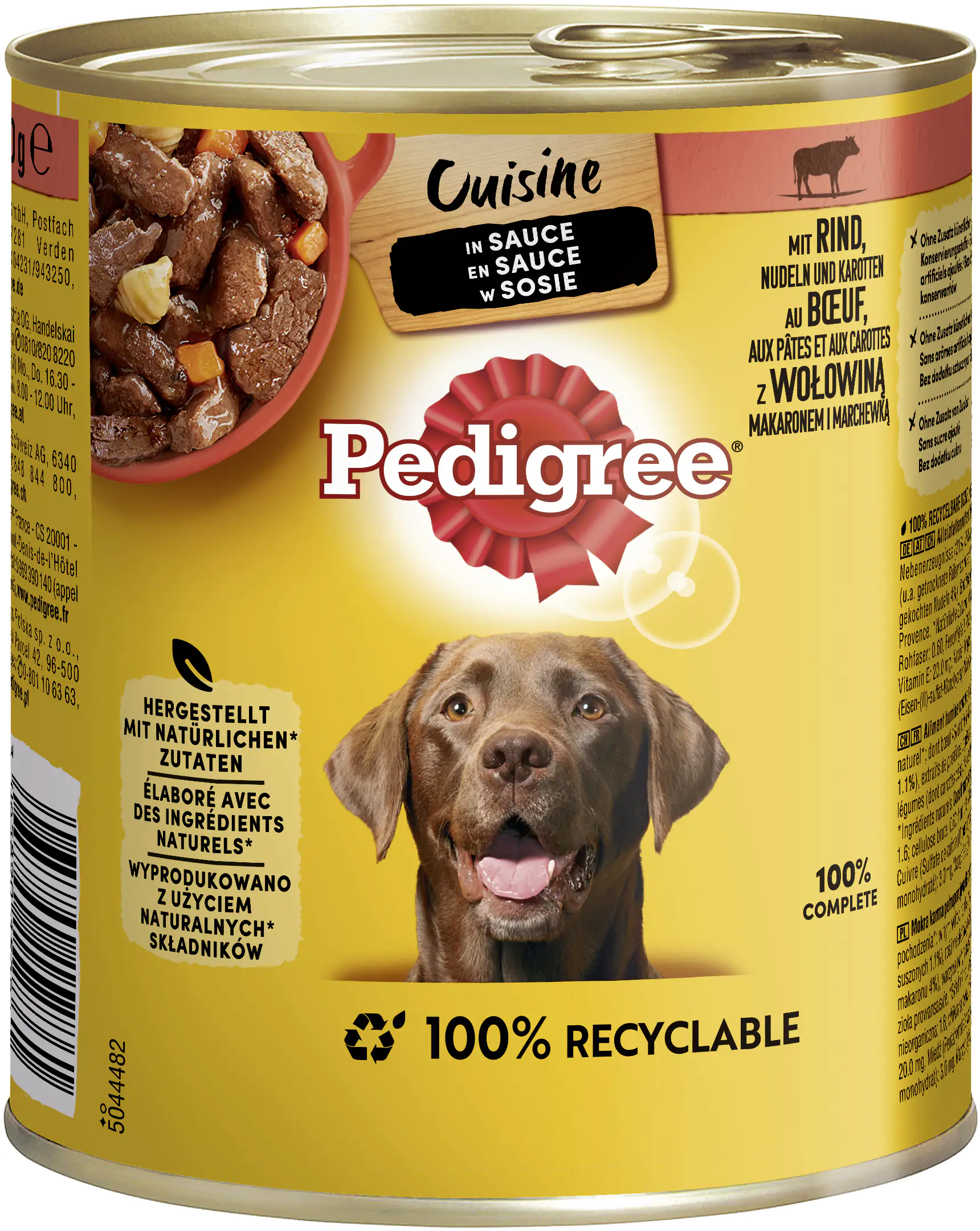 Pedigree Adult Cuisine in Sauce Rind, Nudeln &amp; Karotten Hundefutter ...